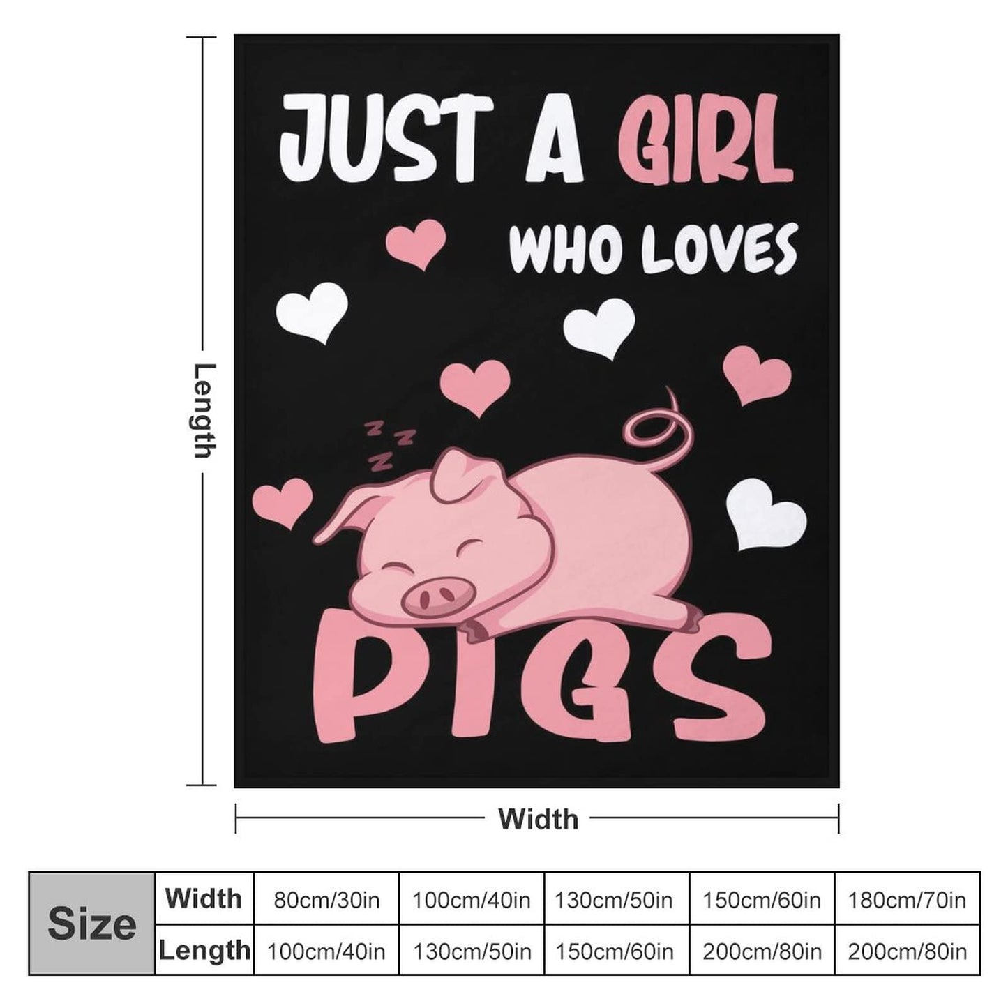 Pig Blanket Gifts, 30"x40" Flannel Fleece Throw Blanket Soft for Girls Boys Adults, Lightweight, Comfortable, Warm Cute Pig Themed Blanket for Bed Couch