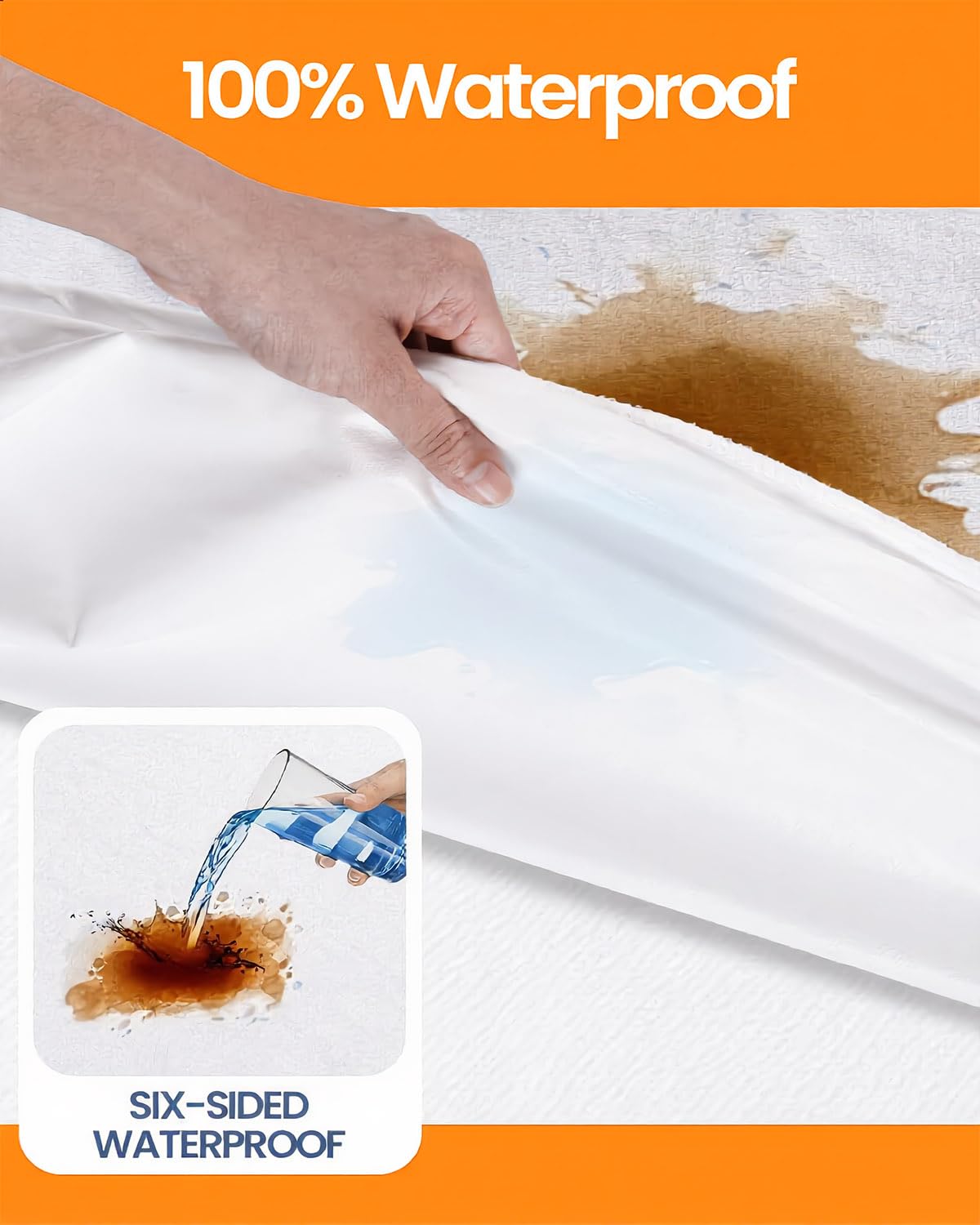 Waterprrof Mattress Protector Twin XL 39"x 80" for 7/8/9 inch Deep, Urine Pee Proof Breathable Soft Terry Mattress Pad Covers for College Dorm