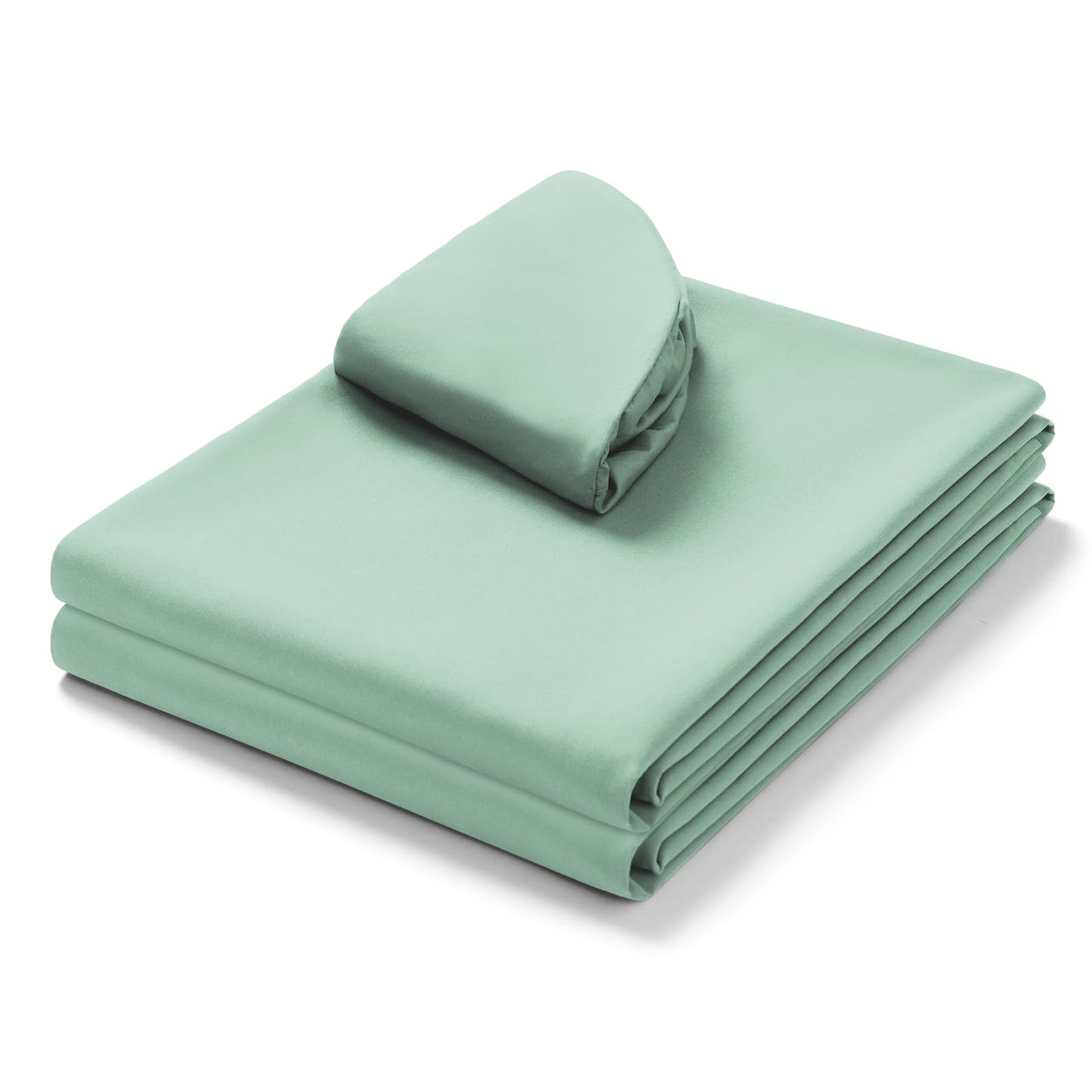 Comfyanno 3-Piece Massage Table Sheets Sets, Stain & Wrinkle Resistant, Soft Microfiber, Quick Drying, Professional Spa Therapy Bed Sheets, Includes Flat & Fitted Sheet, Face Cradle Cover -Sage
