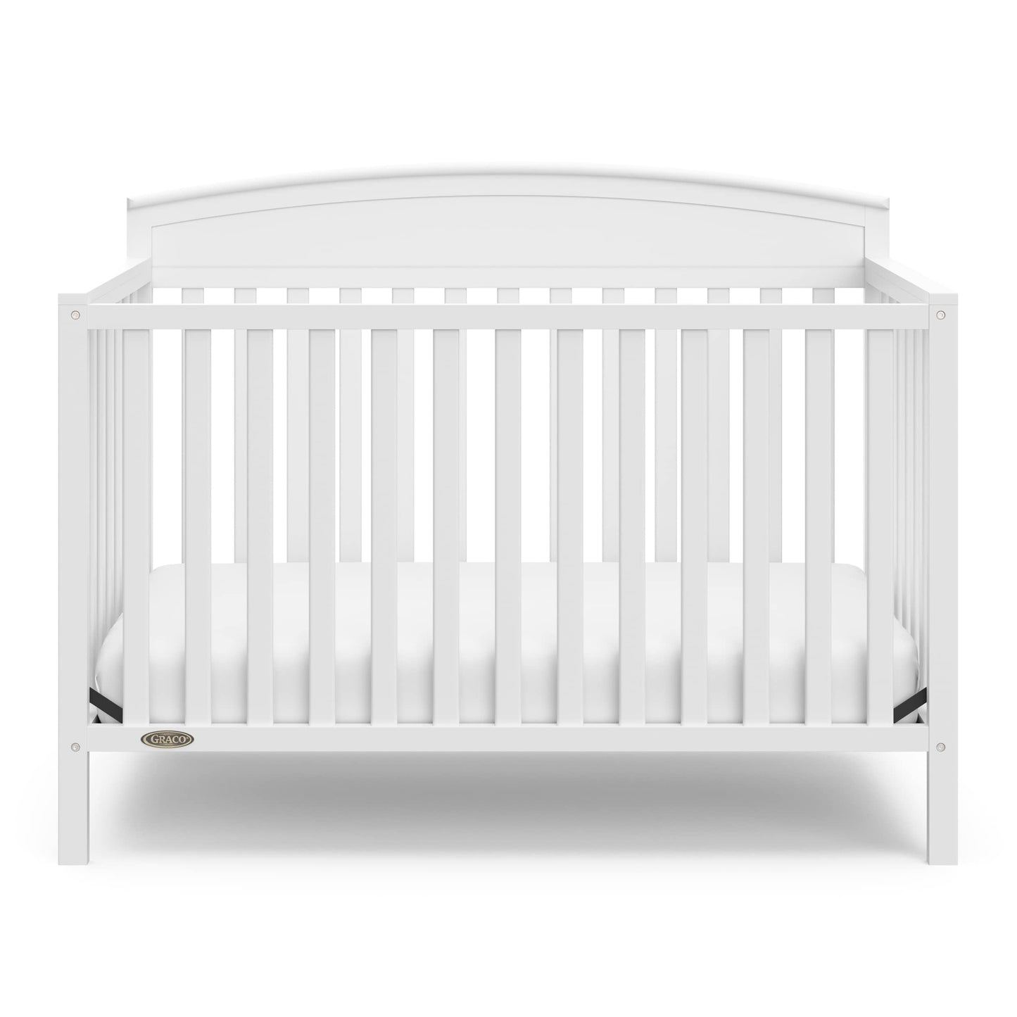 Graco Benton 5-in-1 Convertible Crib – GREENGUARD Gold Certified, Converts from Baby Crib to Toddler Bed, Daybed and Full-Size Bed, Fits Standard Full-Size Crib Mattress (White)