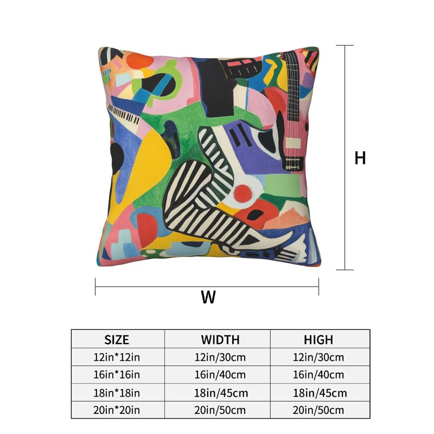 Guiteinyi Abstract Mid Century Throw Pillow Covers 18x18 Set of 2 Square Pillow Case for Home Decorative Sofa Couch Bedroom Living Room