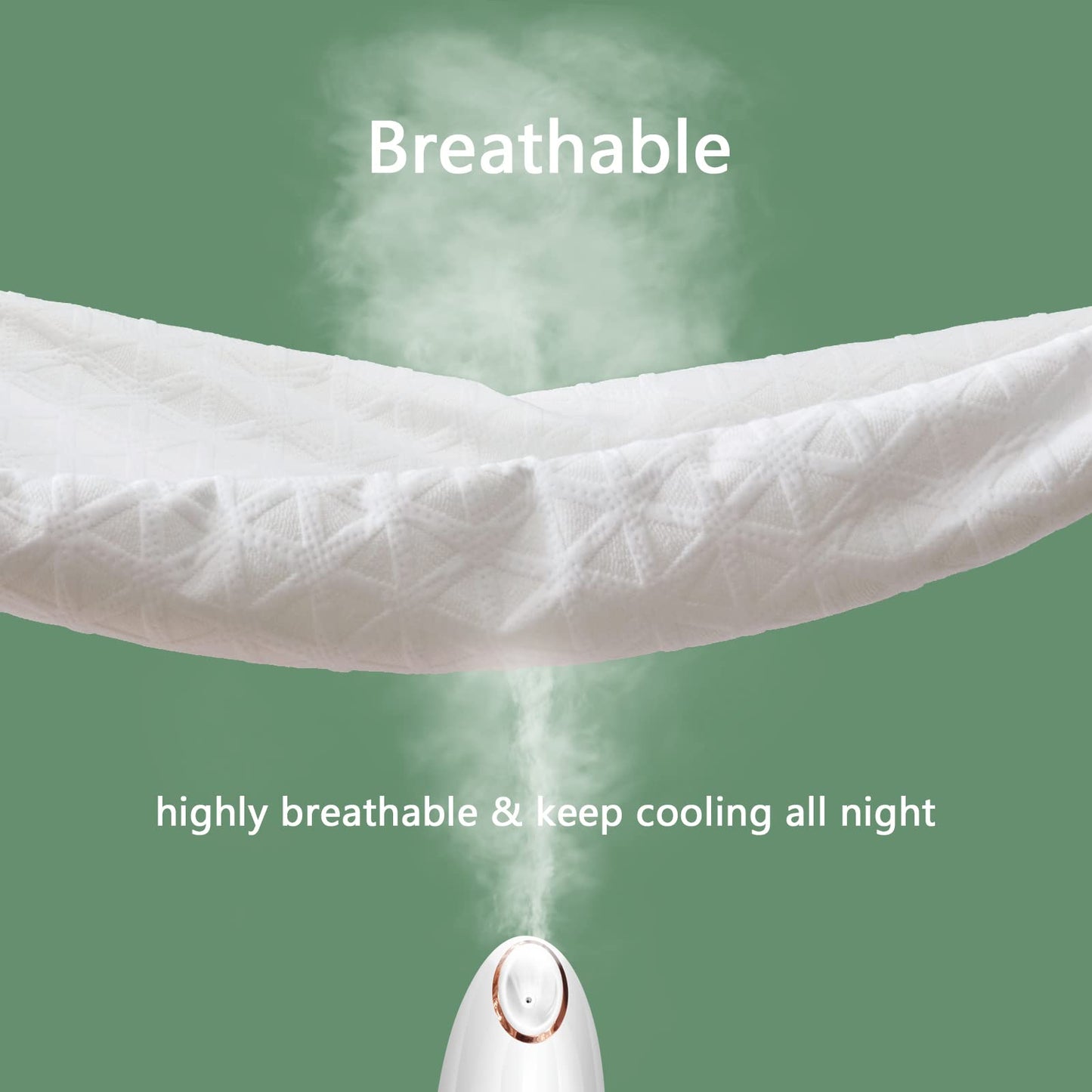 Premium Waterproof Mattress Protector Twin Size, Breathable Bed Cover 3D Air Fabric Cooling Mattress Pad Cover Smooth Soft Noiseless Washable, 8''-21'' Deep Pocket (White)