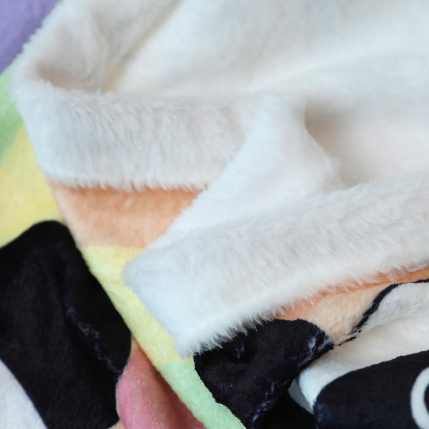 Panda Pattern Flannel Blanket - Super Soft Rainbow Cozy Throw for Girls Kids Teens, Lightweight, Cute Bedding for Home Bedroom Sofa Couch Gifts for Pandas Lover (Rainbow Panda, 50x60 Inches)