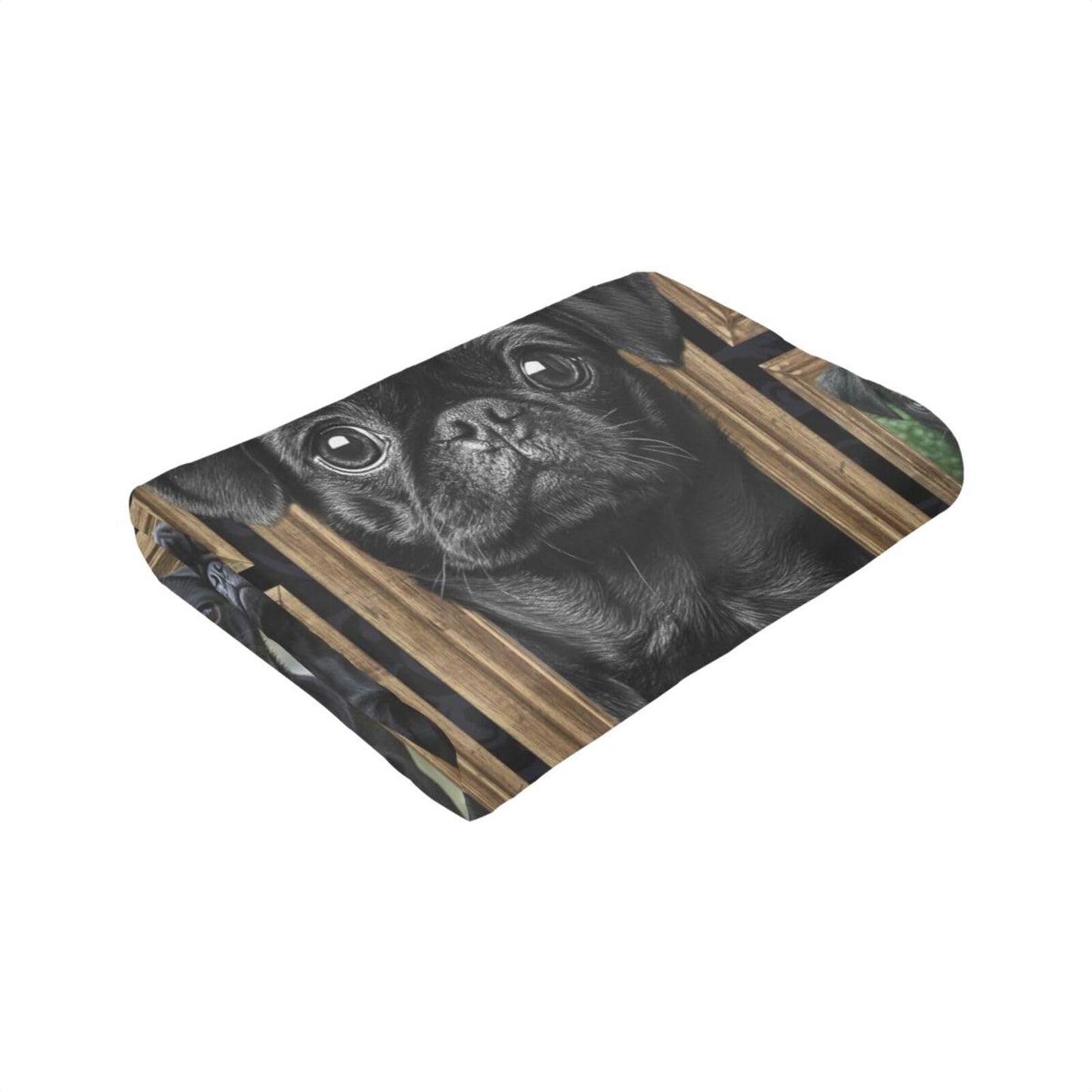 Black Pug Blanket Pug Dog Blankets Fleece Plush Flannel Super Soft Cozy Warm Lightweight Cute Pugs Dogs Decor Gifts for Boys Girls Kids Adults Men Women 40" x 50"