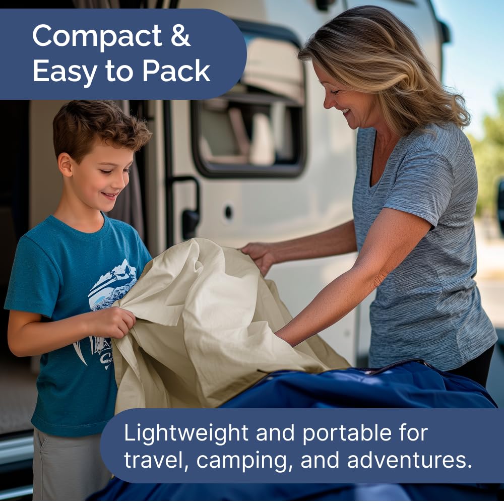 Cot Sheet Set 33” x 75” – 4 Piece Cot Size Twin Mattress Sheets – Ideal for Camper Bunk, RVs, Bunks, Day Care, Camping & Guest Beds - Fits 6” to 10” Mattress - Comfy, Breathable and Cooling - Wheat