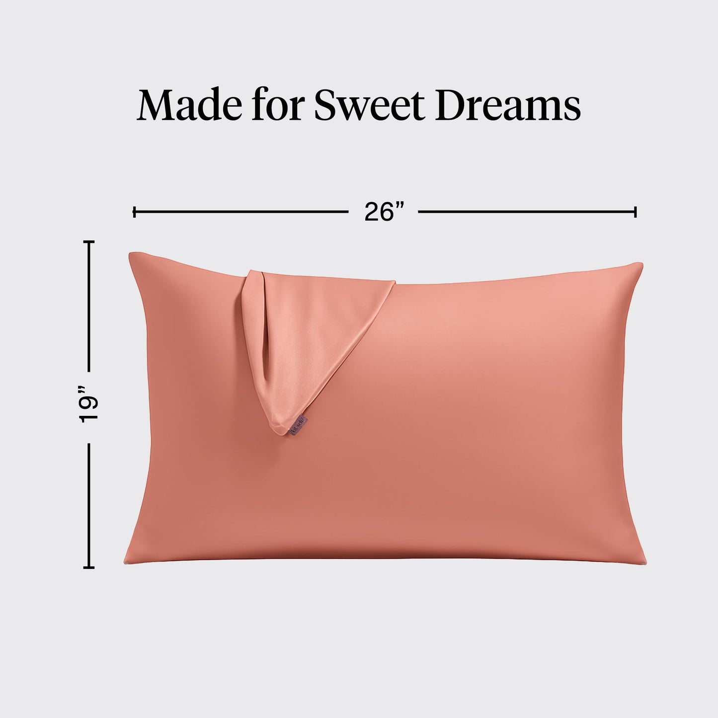 Kitsch Satin Pillowcase with Zipper for Hair & Skin - Softer Than Silk Pillow Cases, Smooth Cooling Satin Pillow Case, Wrinkle-Free, Machine Washable, Pillow Cases Standard Size 19x26 - Terracotta