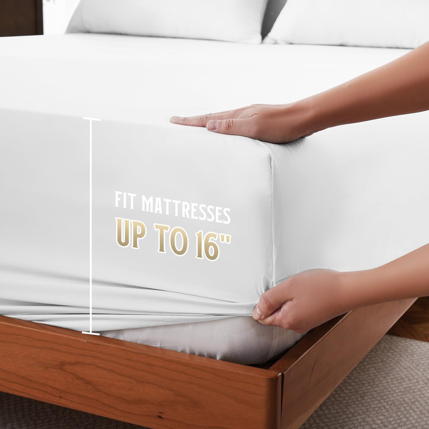 ChicView Full Sheet Set,4 Pieces Hotel Luxury Breathable Soft Microfiber Bedsheets, Anti Pilling Deep Pockets Easy Care Bed Sheets, White