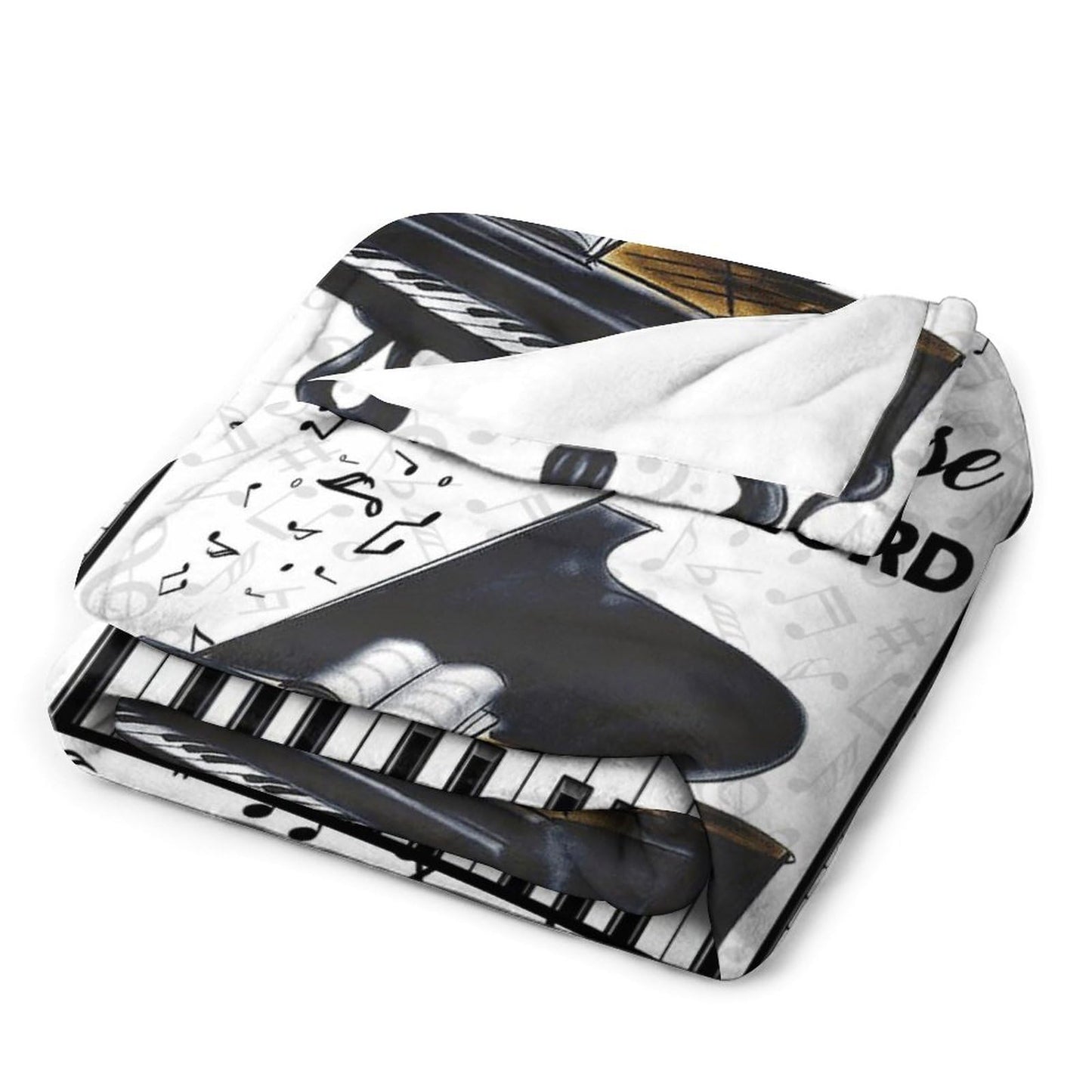 Piano Print Blanket Piano Keys Music Notes Musical Throw Blankets for Couch Sofa Bed Stuff Decor Lightweight Soft Cozy Fleece Plush Warm Flannel Blanket Gifts for Girls Boys Kids Adults 40"x50"