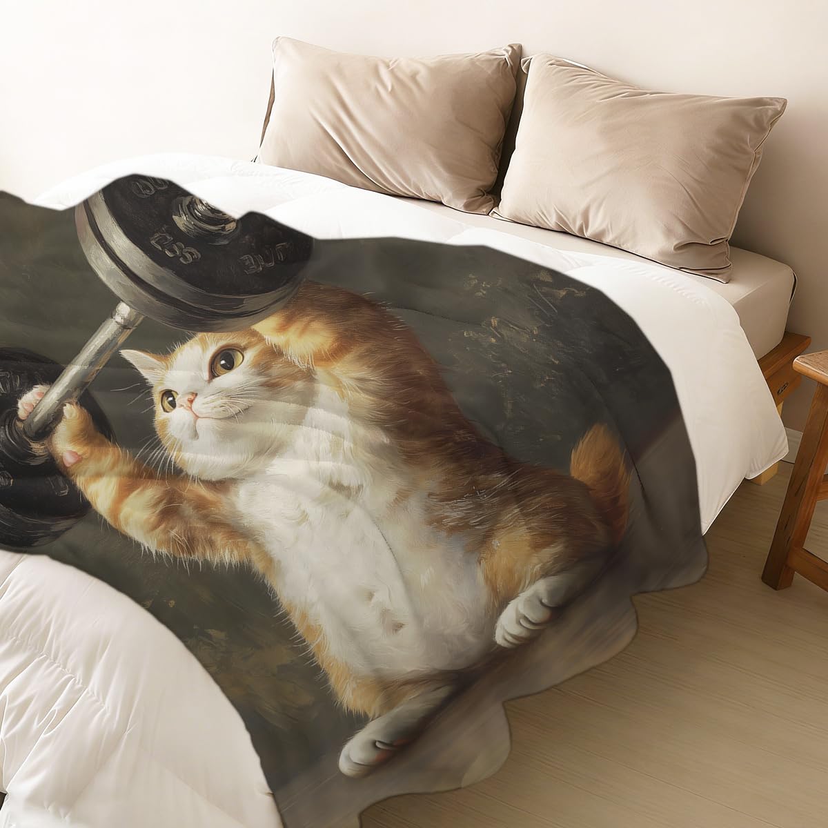 HUNXIAOJ Cat Blanket Throw Flannel Soft Cozy Cute Cat Decor Pet Blanket for Couch Bed Sofa Gift for Women Girls Kids 49"x59"