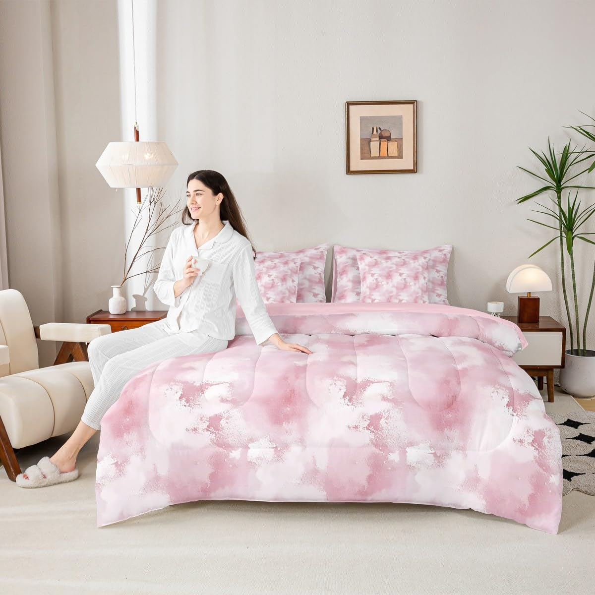 jejeloiu Abstract Twin Comforter Set with Sheets for Kids Boys Girls Tie Dye 7 Pieces Bedding Set Bohemian Gypsy Bed in a Bag Psychedelic Room Decor Cute Soft Lightweight Microfiber