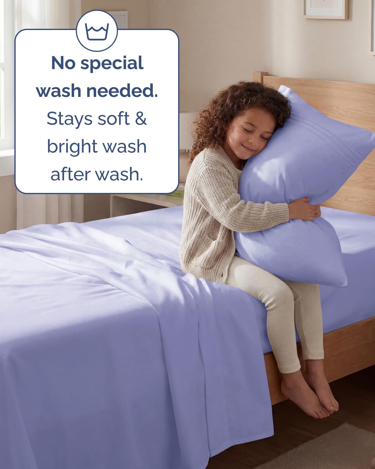 Twin Size 3 Piece Sheet Set - Comfy Breathable & Cooling Sheets - Hotel Luxury Bed Sheets for Women & Men - Deep Pockets, Easy-Fit, Extra Soft & Wrinkle Free Sheets - Lavender Oeko-Tex Bed Sheet Set