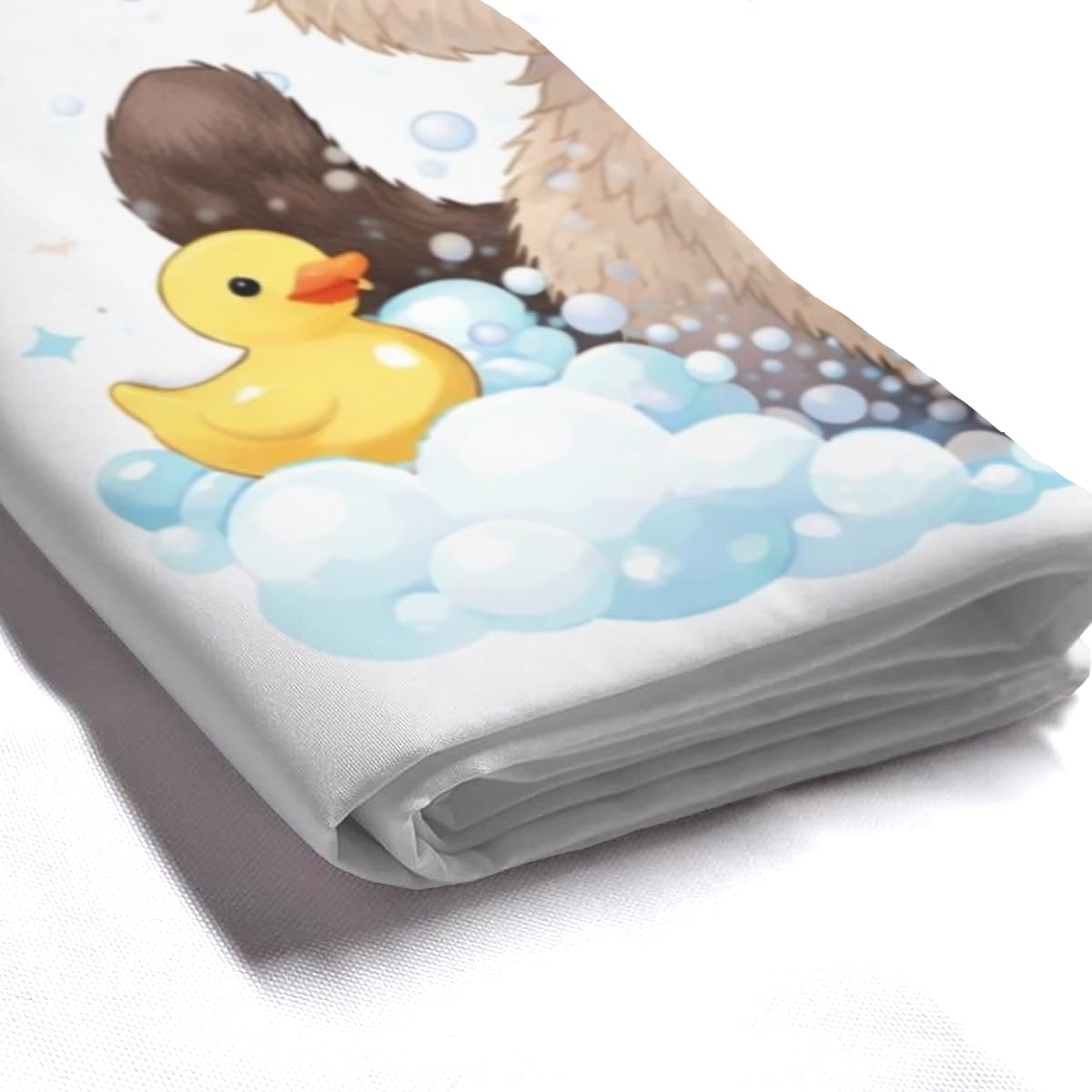 Youtoko Funny Siamese Cat Bathroom Decor Shower Curtain 72x72 Inch with 12 Hooks Cute Farm Animal Bubble Bath Rubber Duck Waterproof Washable Polyester