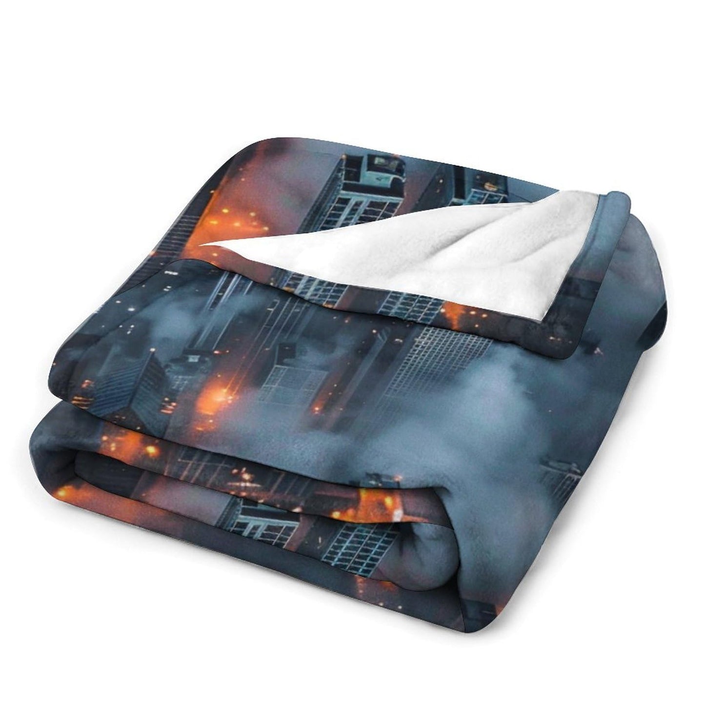 HDESDIS Chicago Skyscraper Throw Blanket, Soft Cozy Sky Cloud Skyline Cityscape Blanket for Couch, Sofa, Bed, Warm Decorative Blanket for Women and Men, 50"x60"