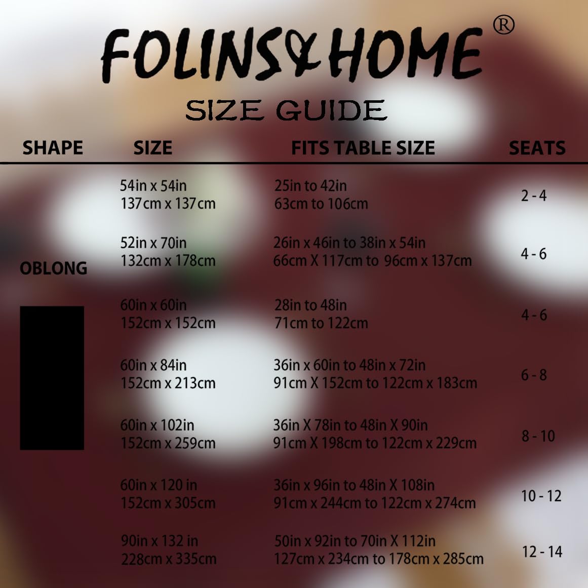 FOLINS&HOME Burgundy Rectangle Tablecloth - 60 x 84 Inch Rust Red Wrinkle Free Waterproof Polyester Table Cloths, Spillproof Heavy Duty and Washable Table Cover for Party, Banquet, Oblong/Rectangular