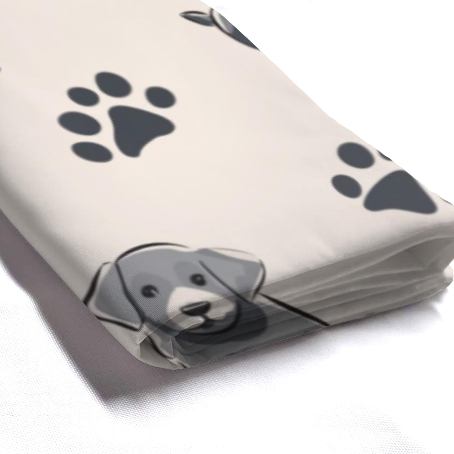 Wordatu Shower Curtain Colorful Pawprint Labrador Retriever Animal Paw Black and Gray Waterproof Polyester Fabric 72x72 Inches Set with Hooks