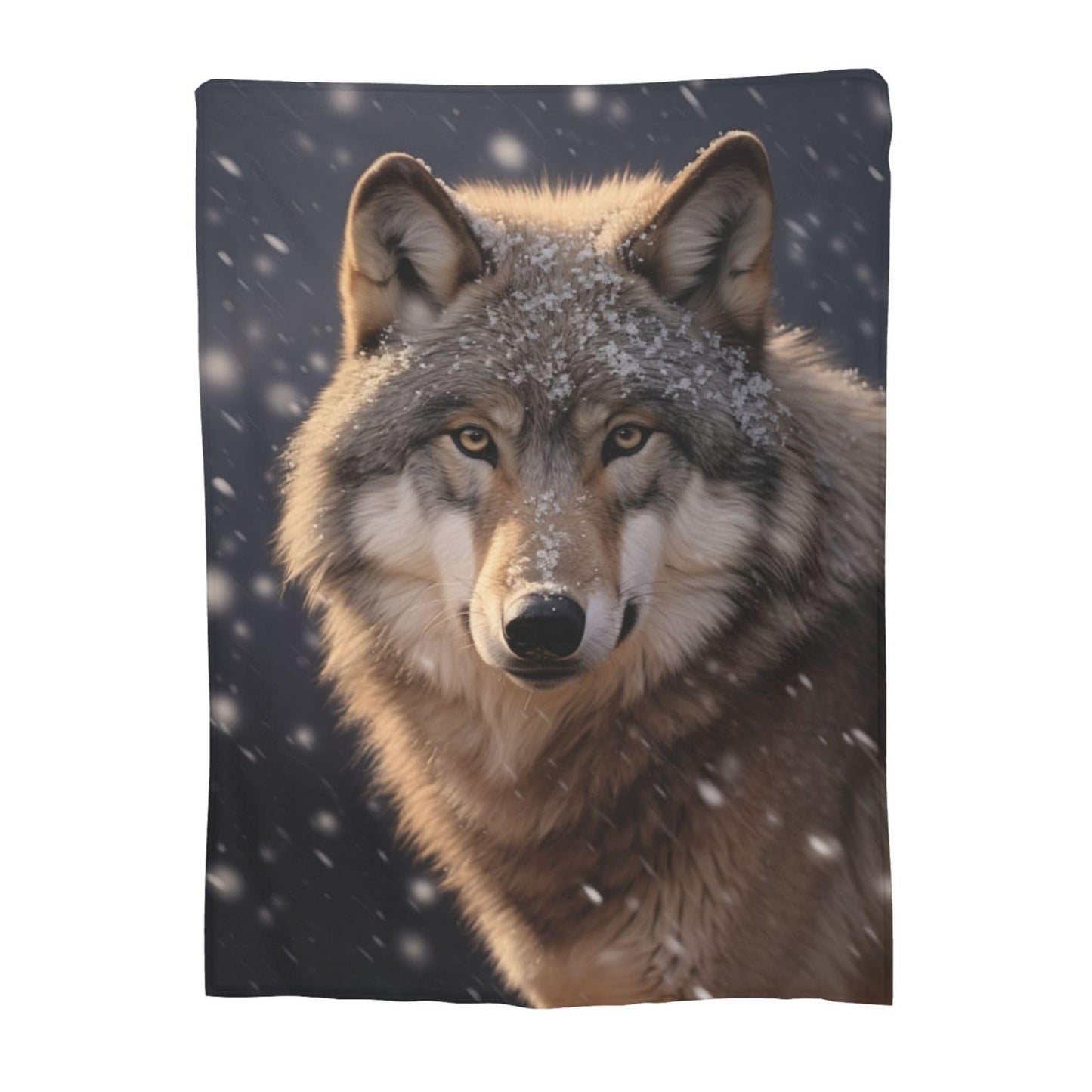 amepay Wolf Blanket Gifts for Women Men Girls Boys Snow Wolves Flannel Throw Blankets for Home Decor Couch Bed Sofa Soft Fuzzy Lightweight for All Season 60x50 Inches
