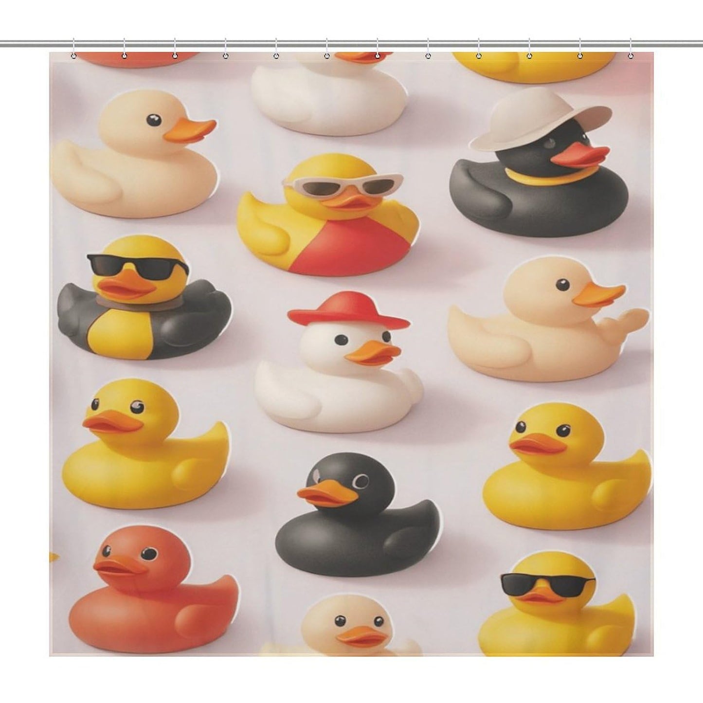 bladesgsd Colorful Rubber Ducks Shower Curtain Set Fabric Shower Curtains Waterproof Bath Curtain for Bathroom Hotel with 12 Hooks 69.69x70.87Inch（177x180cm）