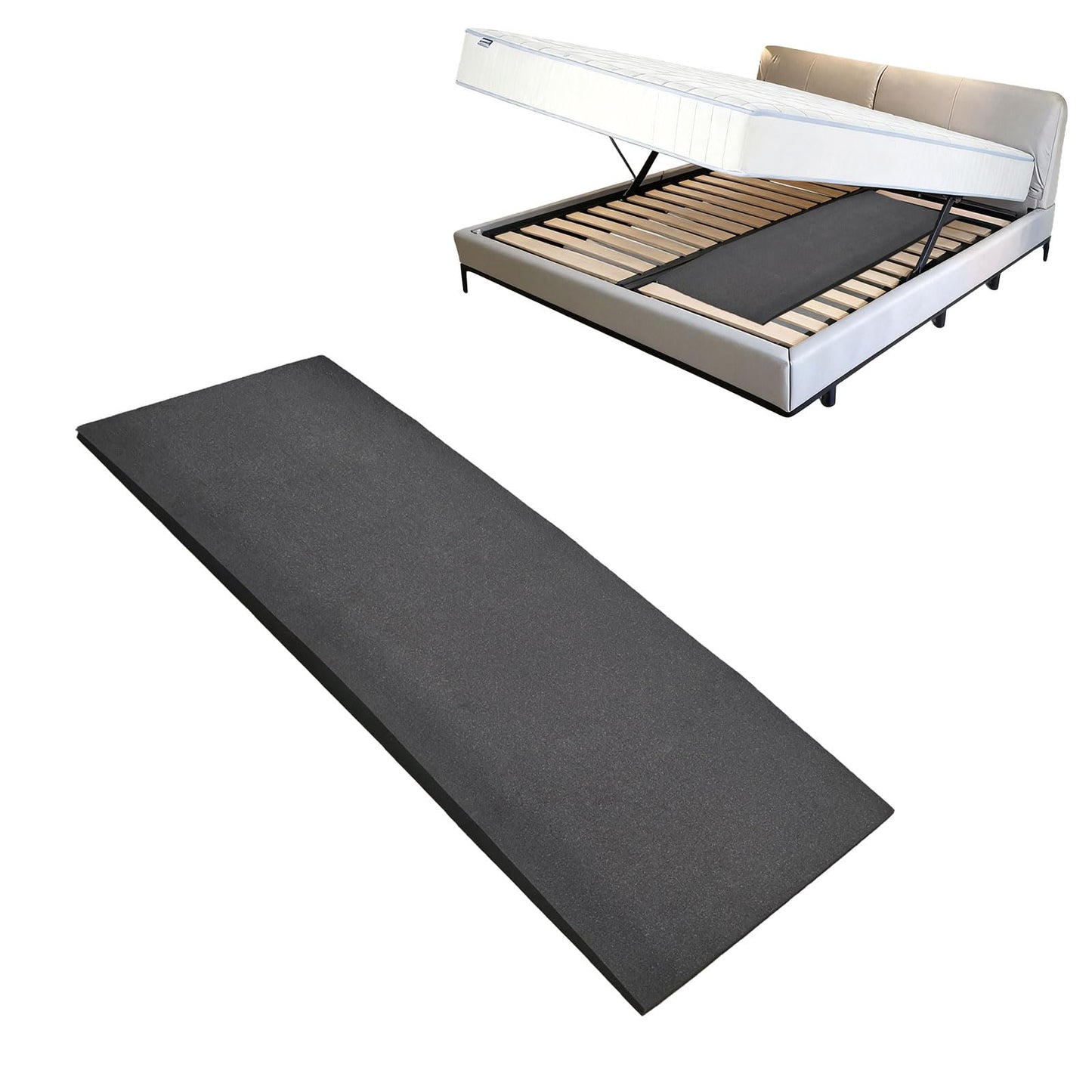 Foreard 47“ Sagging Mattress Support, for Fix Sinking Bed Curve Design 2 Inches High Density Foam Insert Pad 47 * 25 * 2 in (Black)