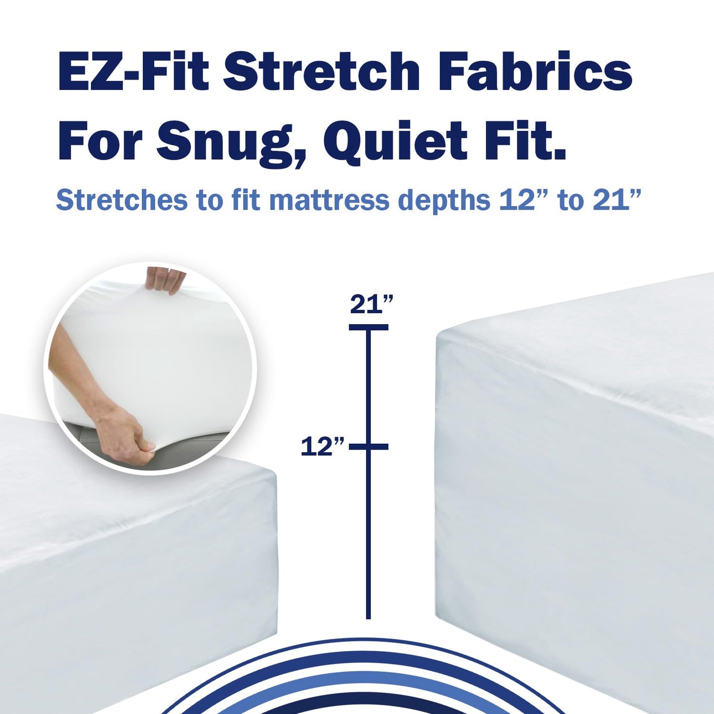CleanRest Waterproof Mattress Fitted Sheet Protector, Ultimate Defense Against Spills and Wear, MicronOne Allergen Barrier, Breathable, Chemical-Free, Fits Mattress Depths 12" to 21" (California King)