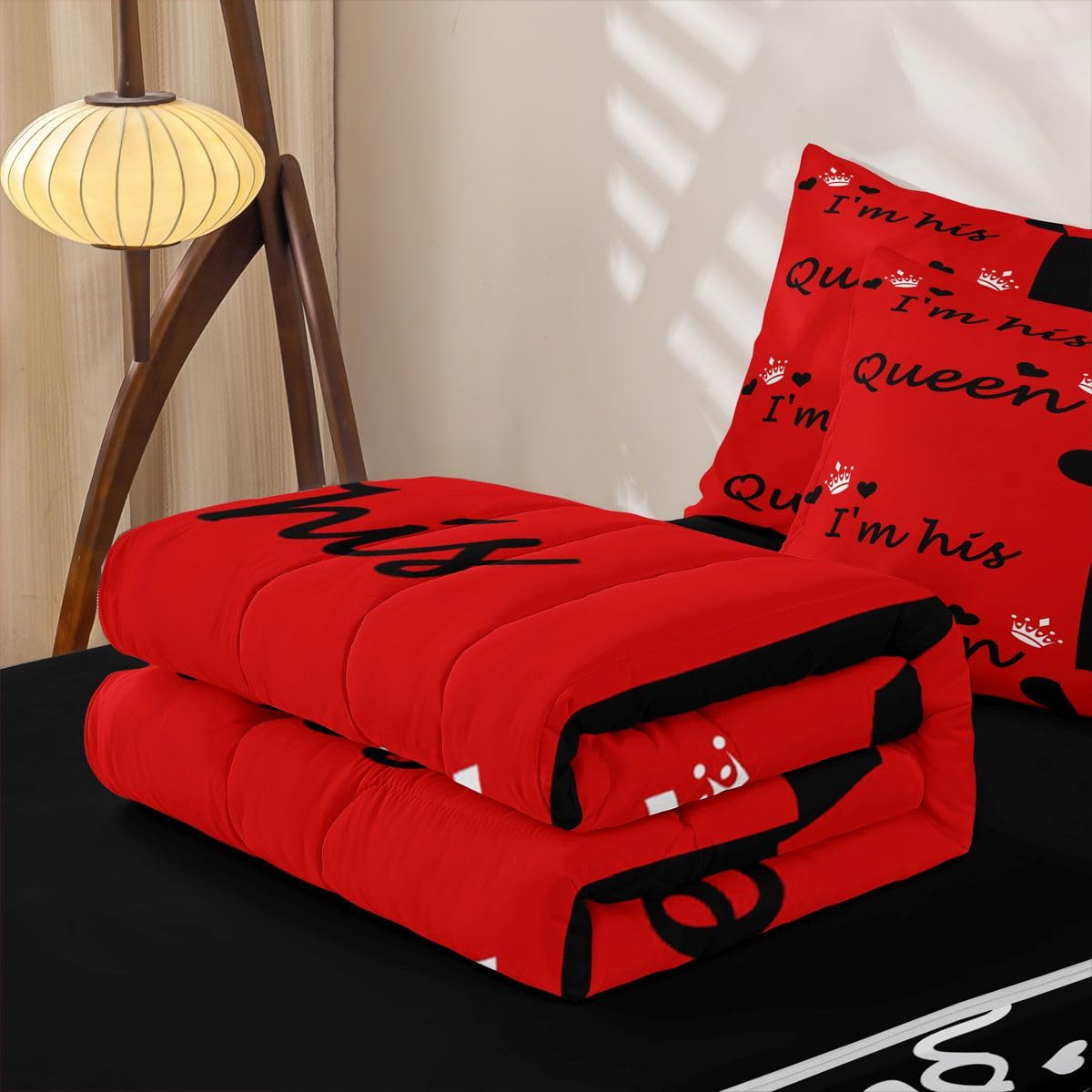 Erosebridal Crown Zippered Bedding Set Twin Romantic Comforter Set Queen King Bed in a Bag Couple Gifts Zipper Quilt Fitted Sheet,2 Pillowcases
