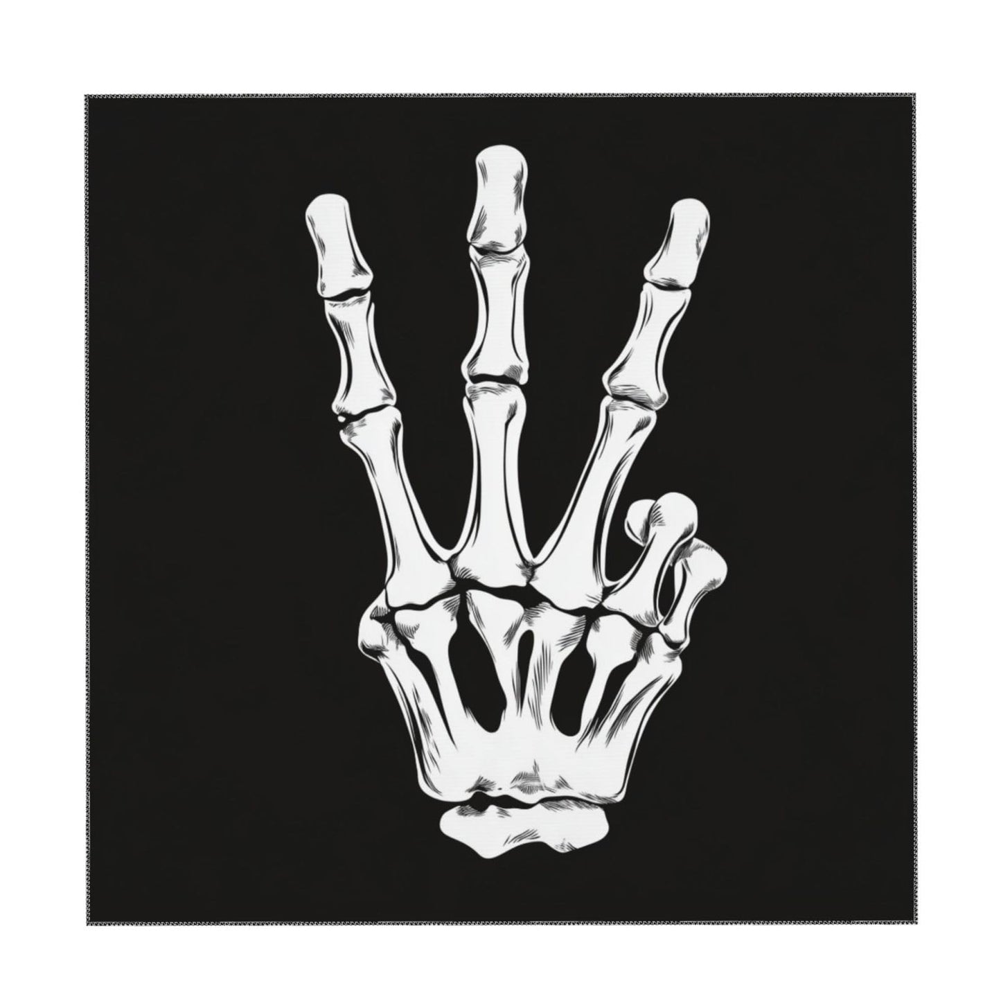 Entemne Square Table Cloth 55x55 Inch Gothic Human Hand Skeleton Tablecloth Washable Soft Wrinkle Free Dust Proof Card Table Cover for Tea Party Picnic Kitchen Dining Decor