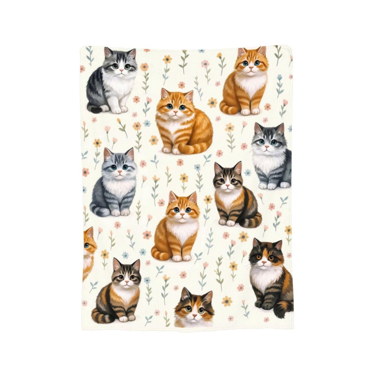 Cat Blanket Cute Kitten Throw Blanket Soft Warm Cozy Fleece Fuzzy Plush Cats Flannel Blankets Gifts for Boys Girls Women Kids Adults 40"X50"