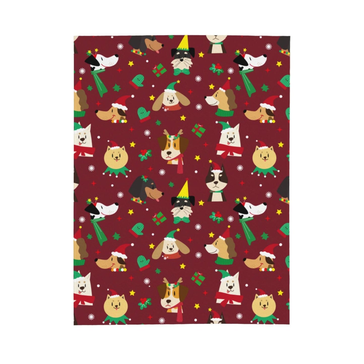 Cute Christmas Puppy Dog Throw Blanket Cozy Fluffy Plush Blanket Soft Flannel Throw Blanket for Kids Men Women Gift Sofa Bed Couch 50"x40" Christmas