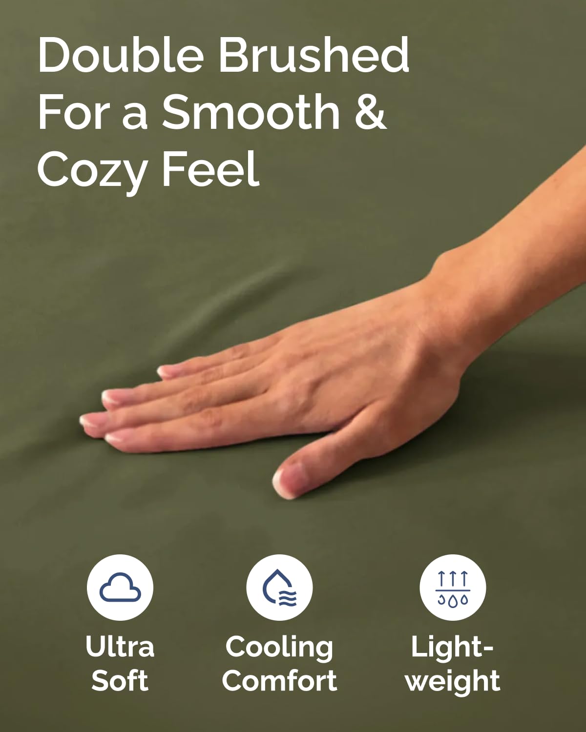 Full Size Fitted Bed Sheet - Pack of 2 Single Fitted Bottom Sheet Only - Fits Mattress Up To 16" Deep Pockets - Extra Soft, Cozy, Breathable & Cooling - Hotel Quality, Fade & Wrinkle Free - Sage Green