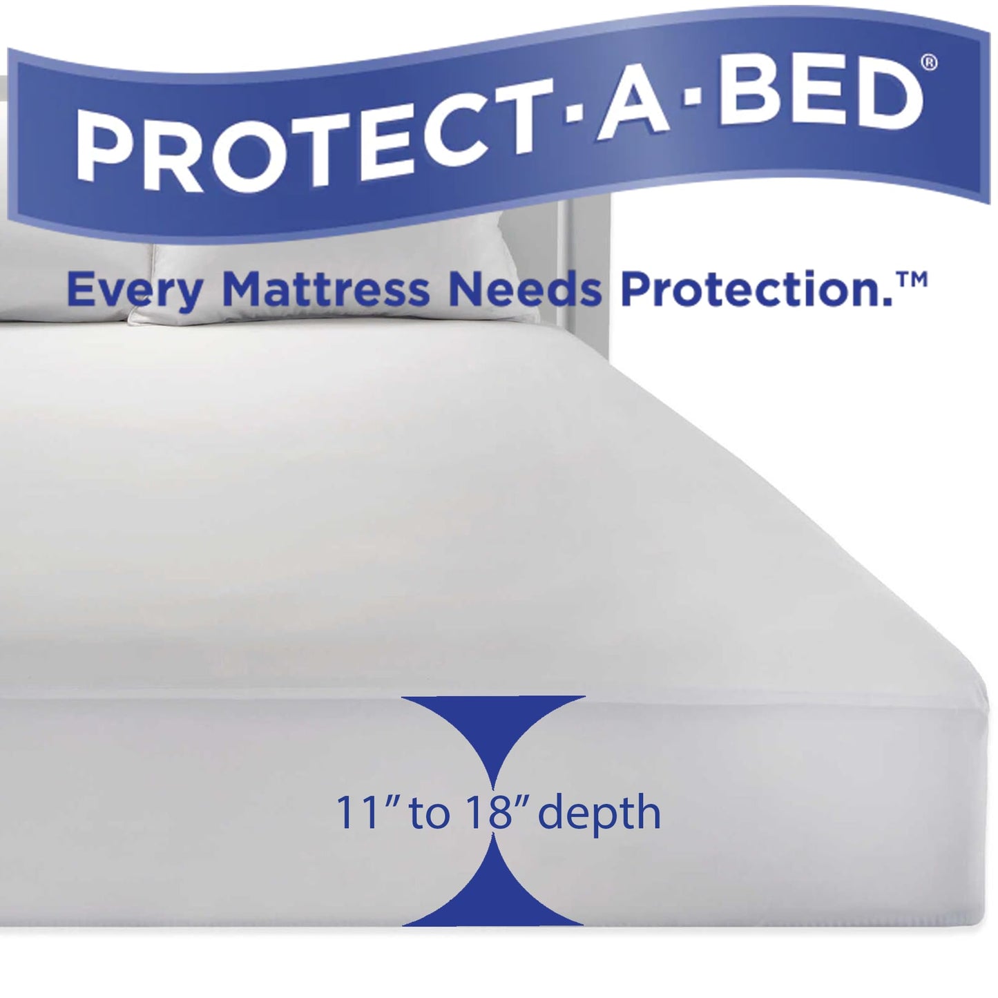 Cooling Charcoal Infused Mattress Protector, Protect-A-Bed, Waterproof, 5-Sided, Queen