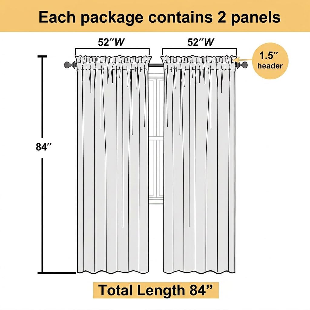 XFLINGBAO Purple Curtains 84 Inch Length for Living Room 2 Panel Set Purple and Grey White Window Treatment Curtains Lavender Ombre Gradient Light Filtering Curtains Modern Abstract Drapes
