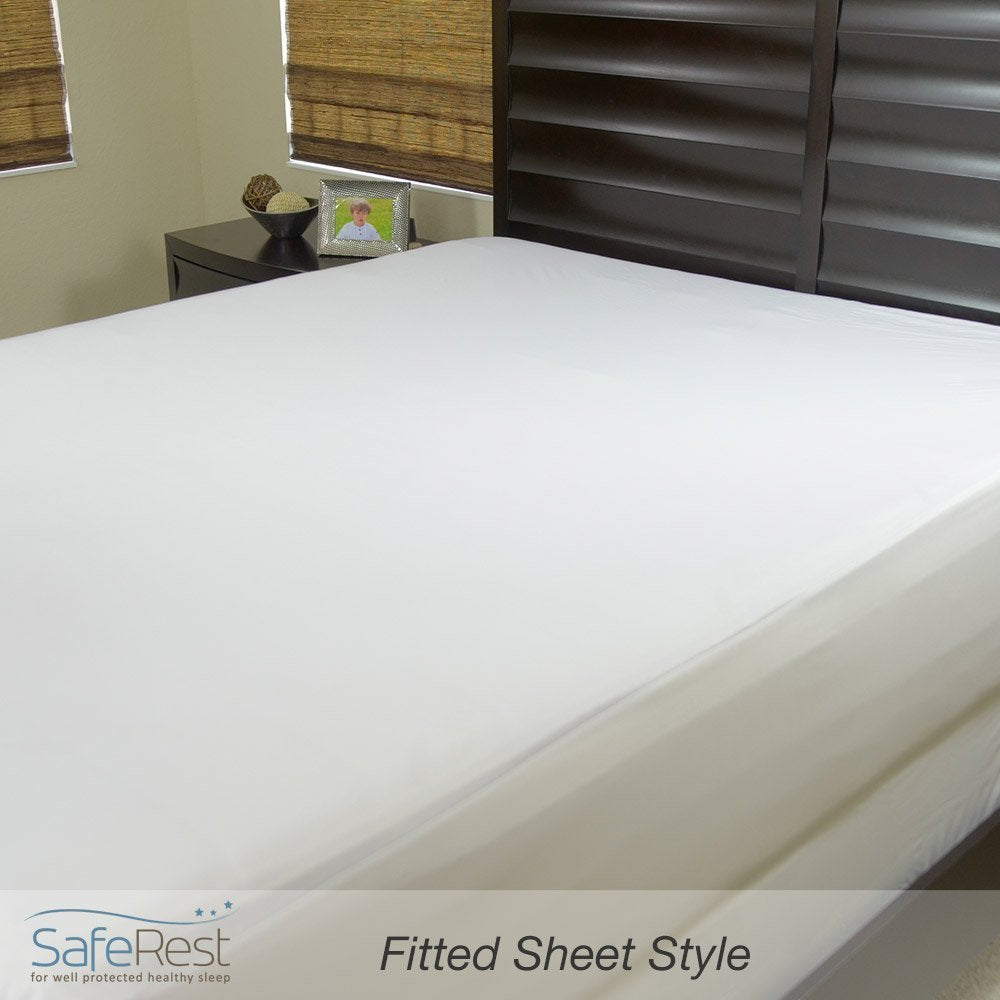 SafeRest Mattress Protector Twin XL College Dorm Room, New Home, First Apartment Essentials - Cotton, Waterproof Mattress Cover Protector - Encasement - Premium