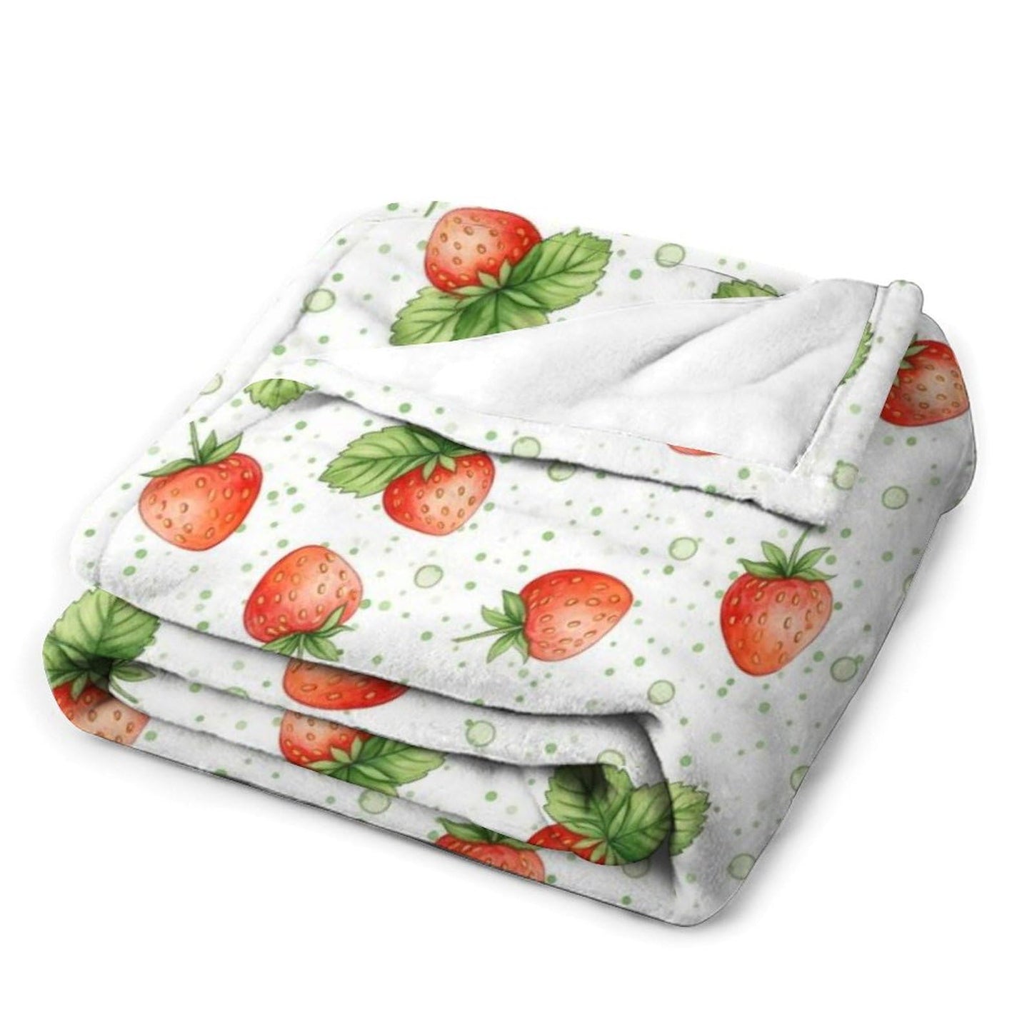Meaudiwes Fashion Blanket Carpet, Flannel Blanket Winter Warm Blanket for Women Men Compatible with Strawberry Fruit