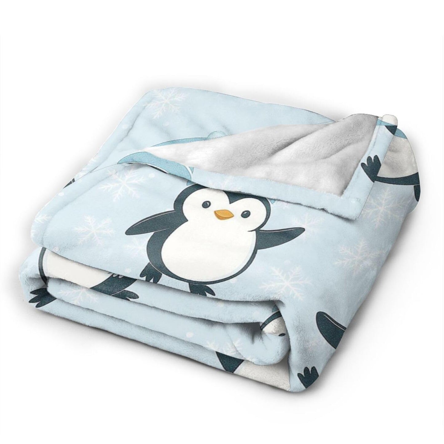 Penguin Blanket Cute Antarctica Penguins Throw Blanket Soft Warm Cozy Fleece Fuzzy Plush Winter Animal Flannel Blankets Gifts for Girls Women Boys Kids Adults 40"X50"