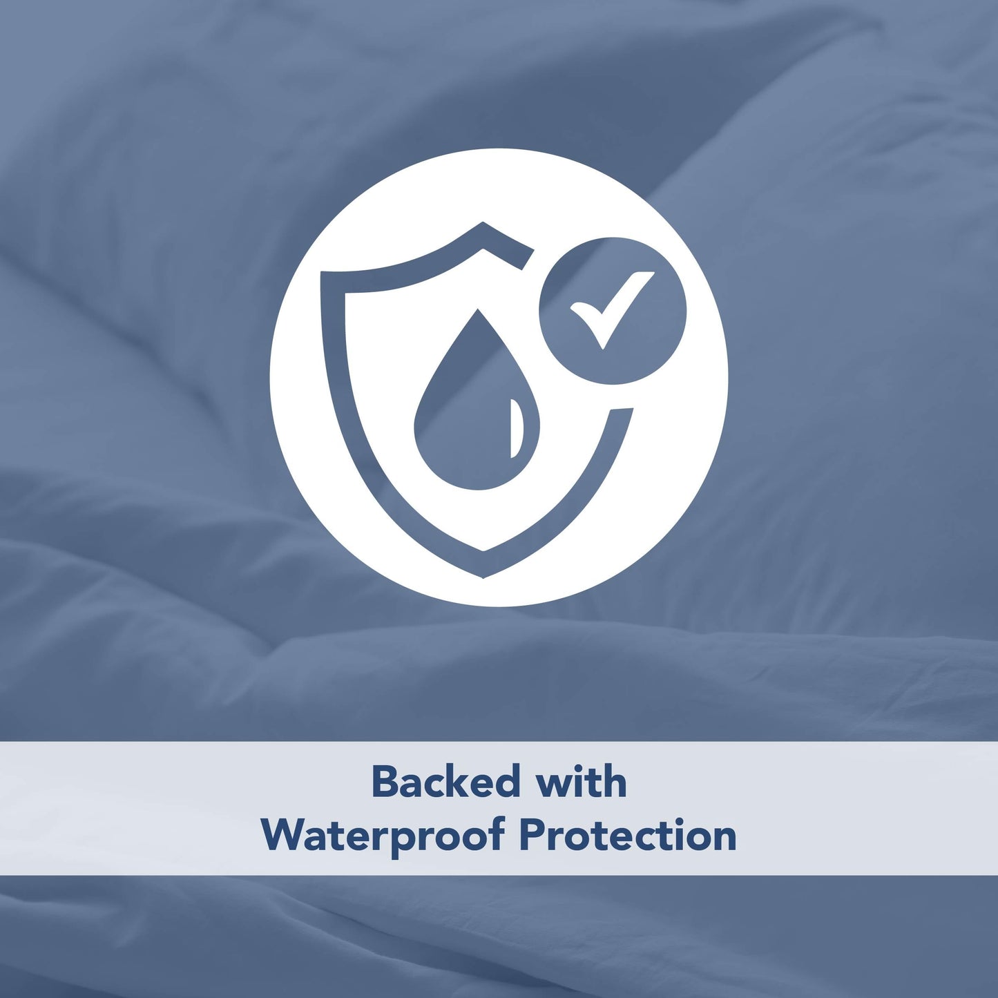 Serta Cool Air Waterproof Mattress Protector, 39" x 75" Soft and Breathable Mesh Cooling Mattress Topper, 18" Elastic Deep Pocket for Secure Fit, Twin, Blue