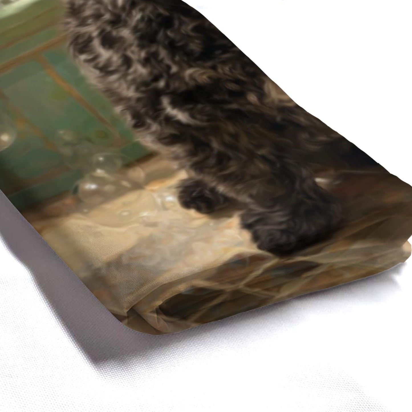 Wordatu Black Shih Tzu Shower Curtain Bathroom Set 72X72 Inches Funny Cat Lovely Animals in Bathtub for Boys Bath Farmhouse Art Home Decor Fabric 12 Hooks