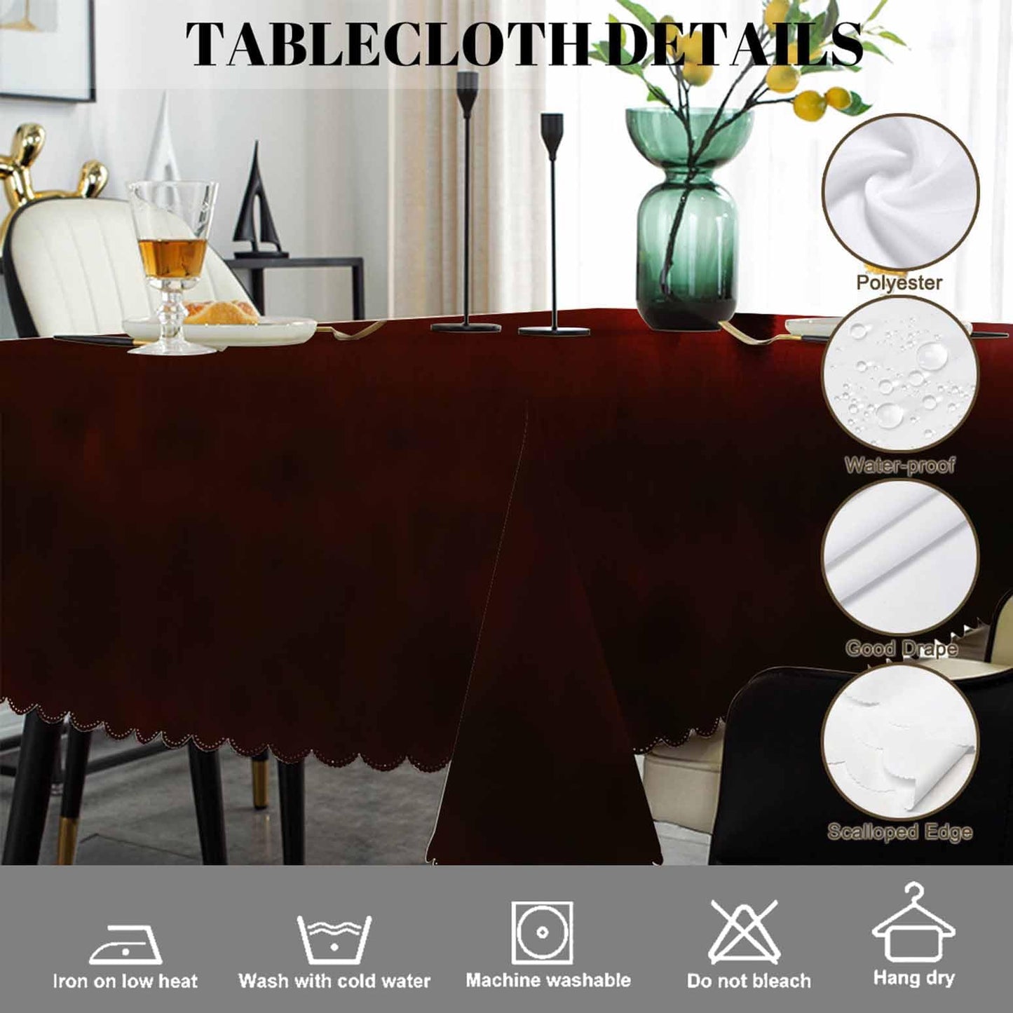 Swono Rectangle Tablecloth Cowboy Table Cover 52x70 Inch Western Cowboy Horse Sunset Ranch Heavy Duty Table Cloth for Rectangle Tables Decorative Tablecloth for Dining Party Camping BBQ