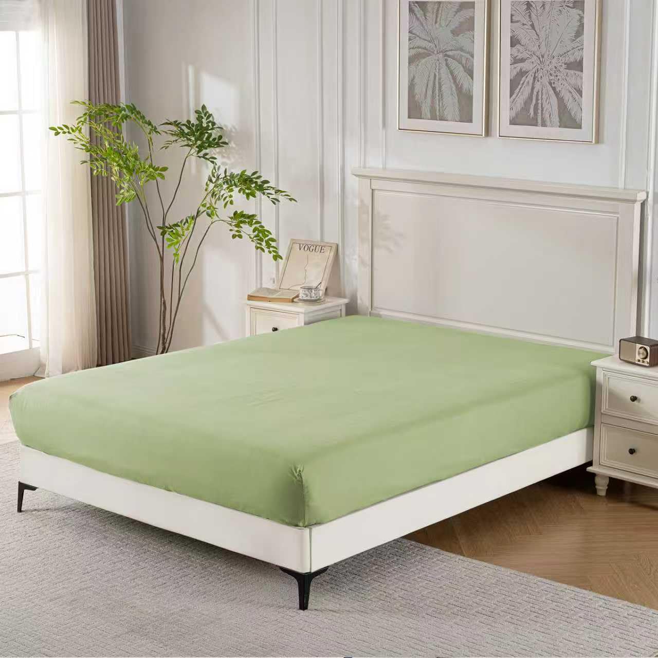 2 Pack Deep Pocket Fitted Sheet Queen Size - Pack of 2 Bed Sheets - Soft Washed Microfiber - Fits up to 16 inch Mattress - Breathable, Wrinkle Free, Fade Resistant,Easy Care (Sage Green,Queen)