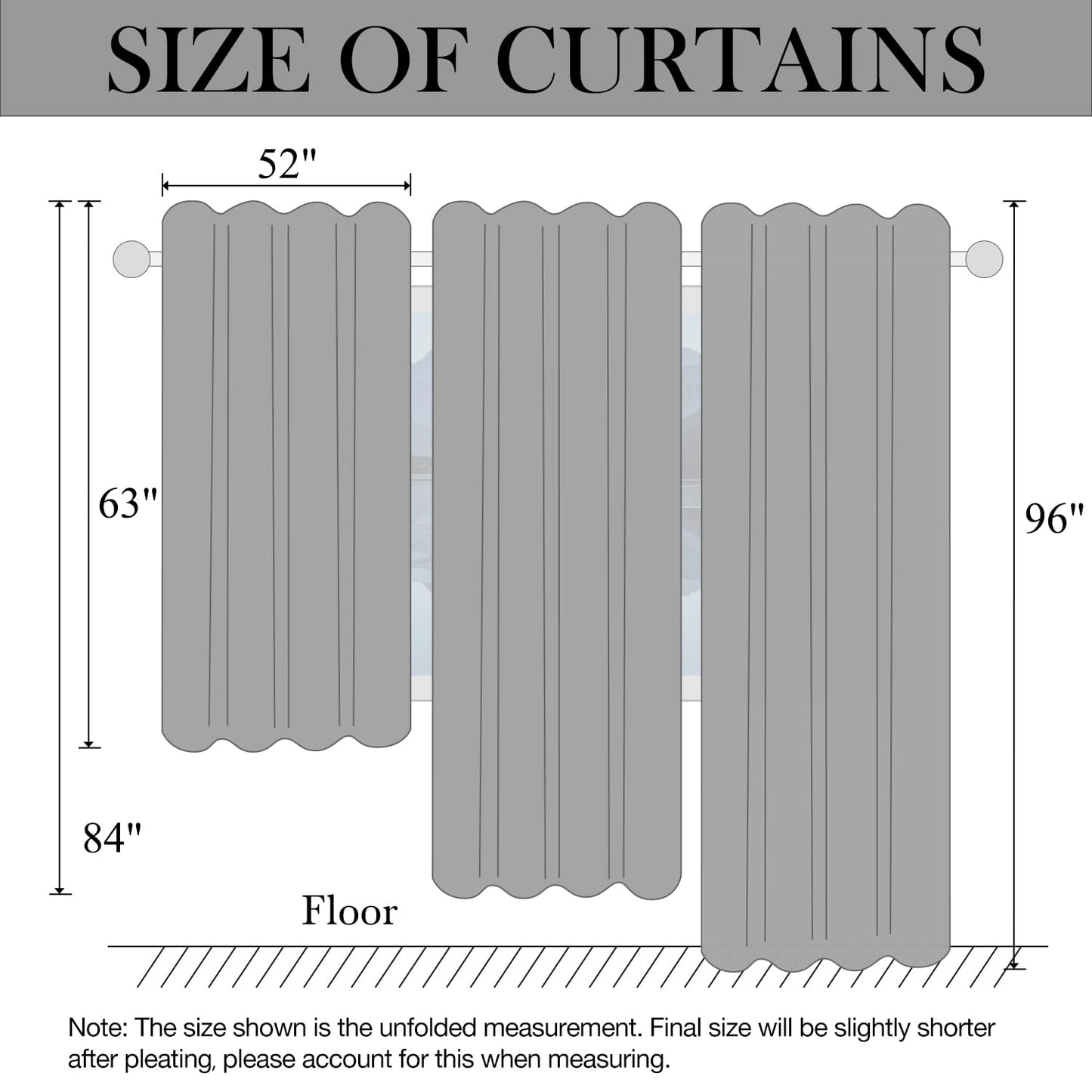 Leeva Decorative Kitchen Curtains, Drapes for Living Room 84 Inch Length 2 Panels, Geometric Pattern Grommet Solid Window Treatments, 52 x 84, Cyan