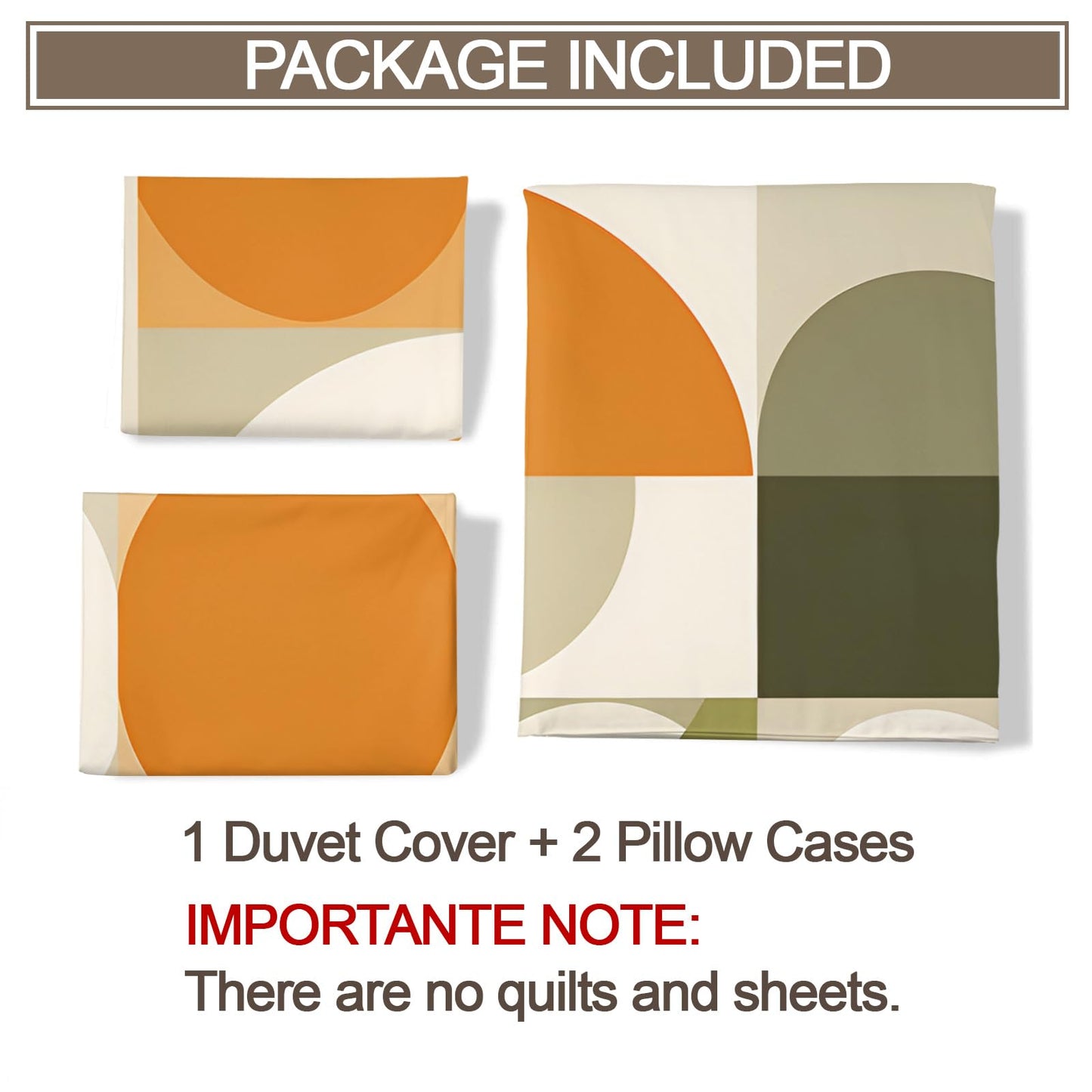QINYUN Mid Century Modern Duvet Cover California King, Abstract Geometric Bedding Set 3 Piece Bedroom Decor Circle Medieval Comforter Cover and 2 Pillow Sham with Zipper Closure