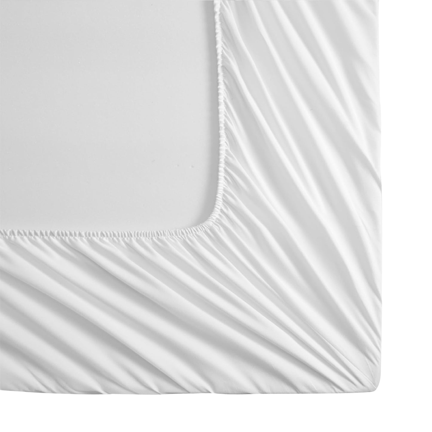 AiMay 6 PC Sheet Pillowcase Set Deep Pocket Double Brushed Microfiber Soft Durable Solid Color Wrinkle Free 1 Flat Sheet 1 Fitted Sheet 2 Pillowcases 2 Pinch Plated Pillowcases(White, Queen)