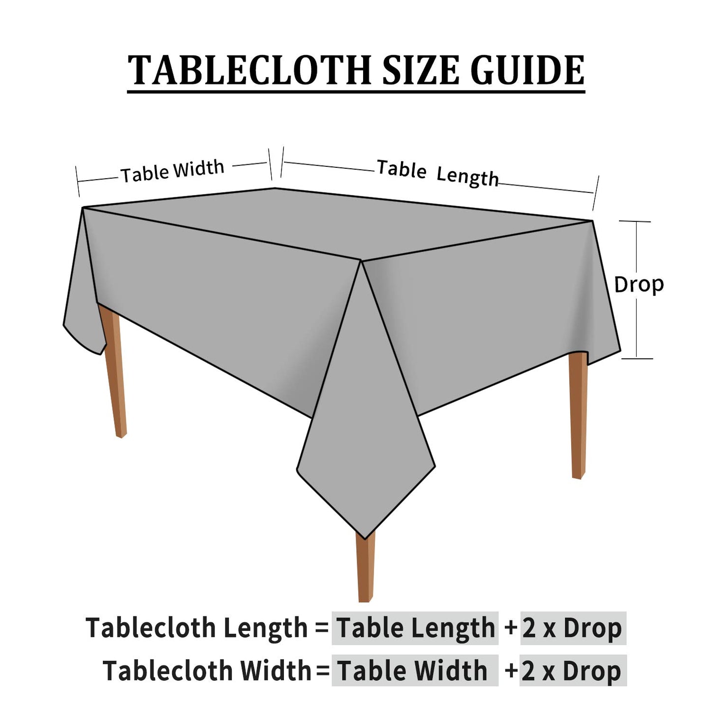 Smiry Rectangle Table Cloth, Waterproof Heavy Duty Vinyl Tablecloths, Wipeable Washable Table Cover for Kitchen and Dining Room (Brown, 60" X 120")