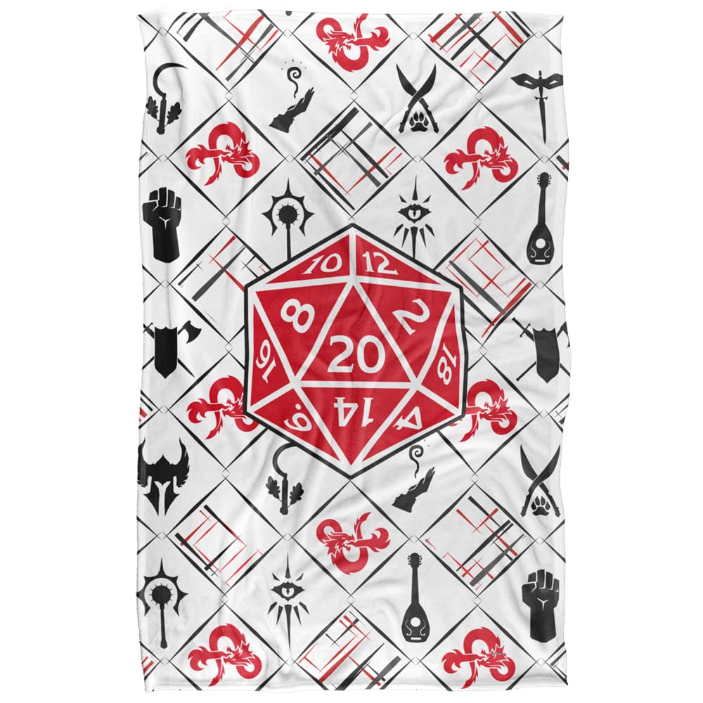 Dungeons and Dragons D20 Pattern Silky Touch Super Soft Throw Blanket 36" x 58"