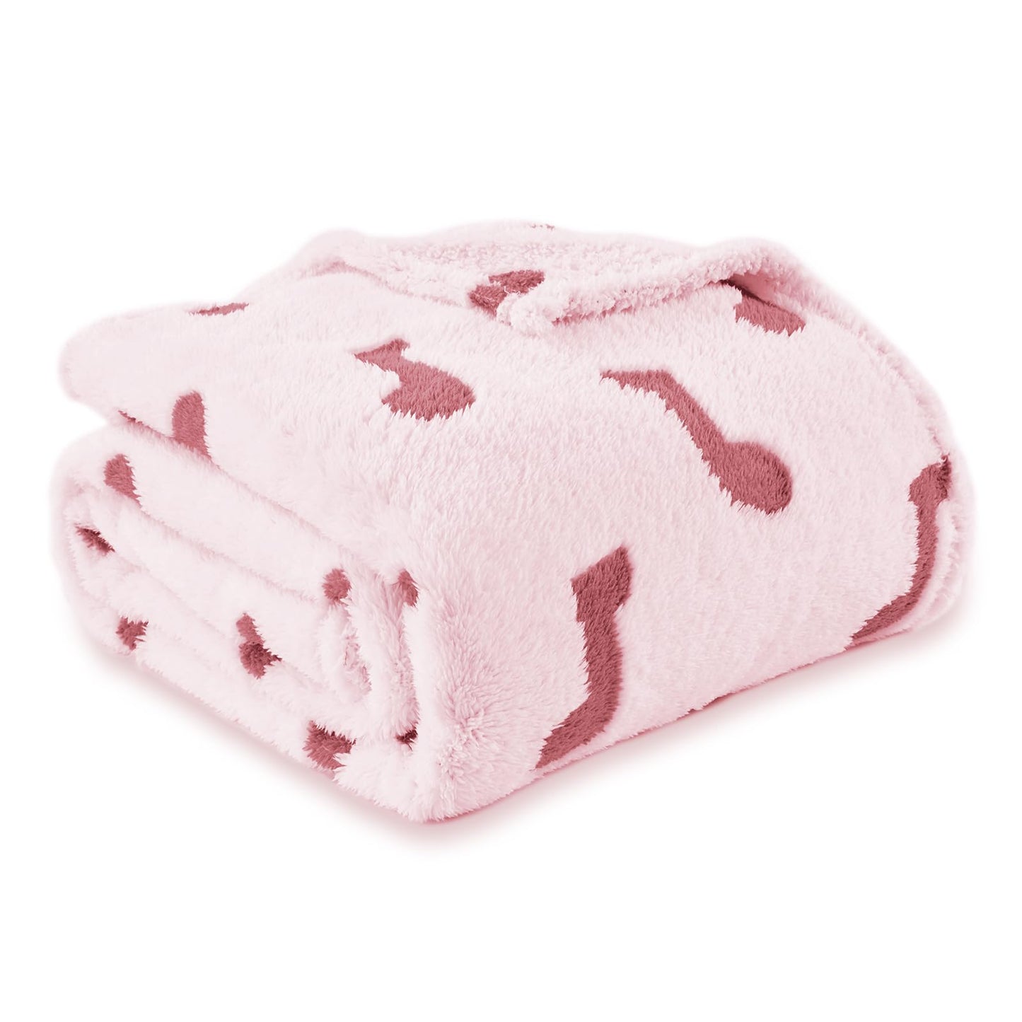 PLEVONITH Pink Throw Blankets for Bed - 3D Music Patterned Fall Blanket for Room Décor, Twin Size Blanket 60x80 Inches (300GSM)