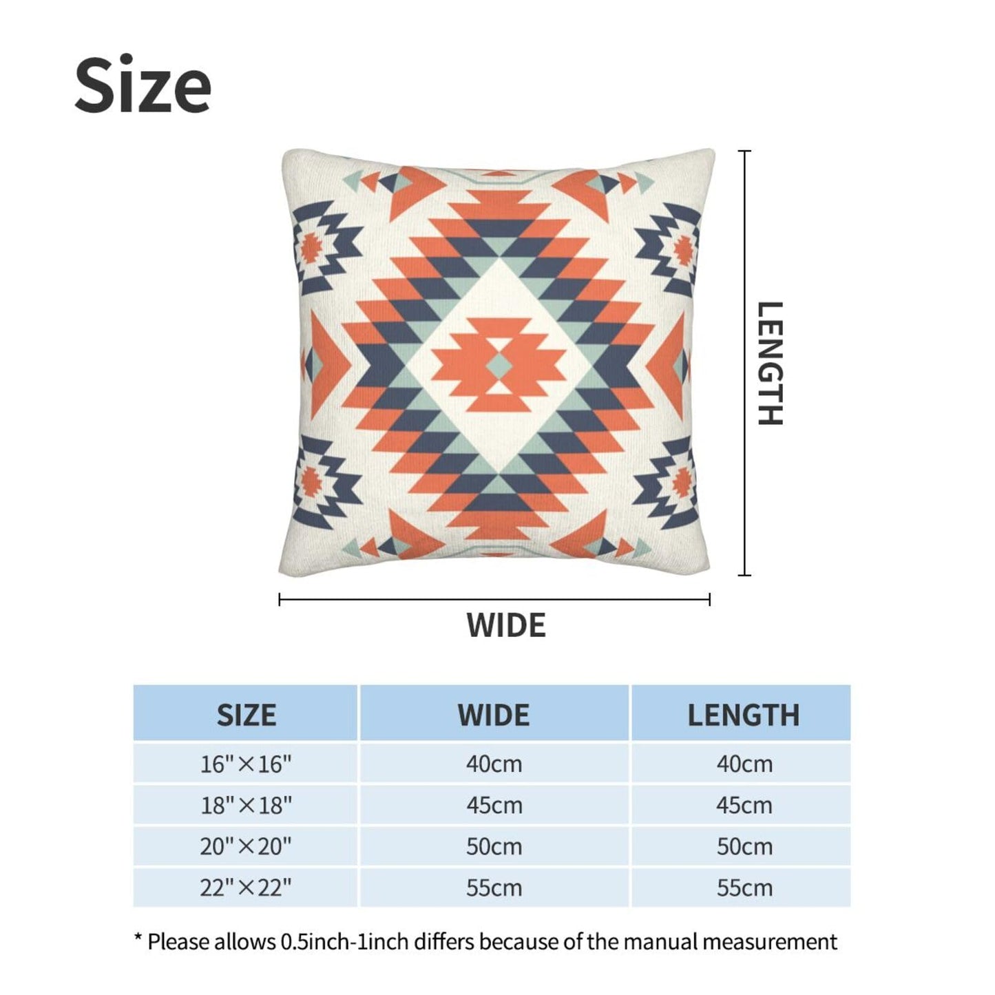 aipoase Aztec Throw Pillow Covers 18 X 18 Inch Set of 2 Pillow Cases Decoration Cushion Cover for Sofa Bedroom Living Room Outdoor