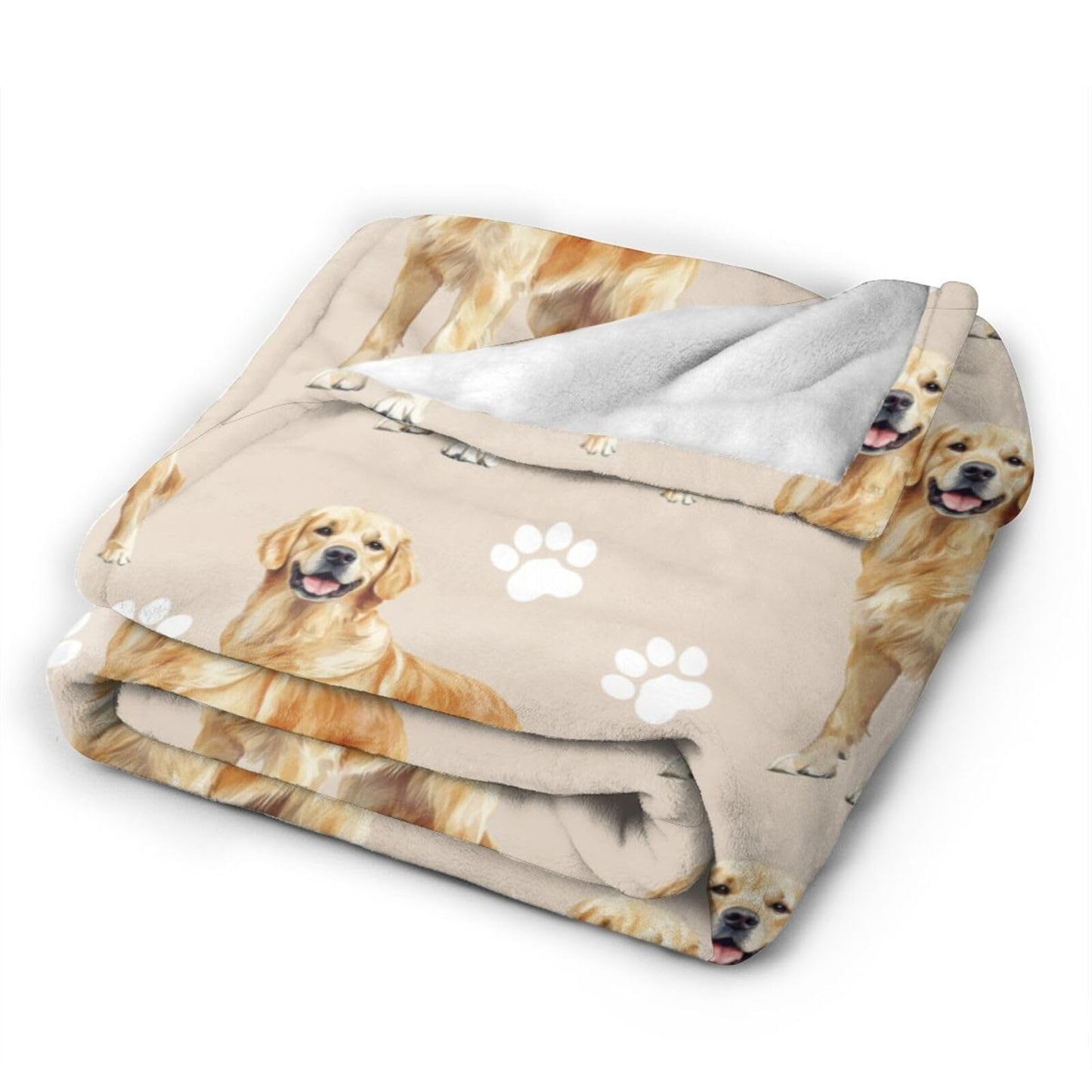Golden Retriever Dog Throw Blanket Golden Retriever Dog Lover Flannel Blankets Fuzzy Plush Super Soft Cozy Warm Decor Gifts for Boys Girls Kids Adults Men Women 40" x 50"