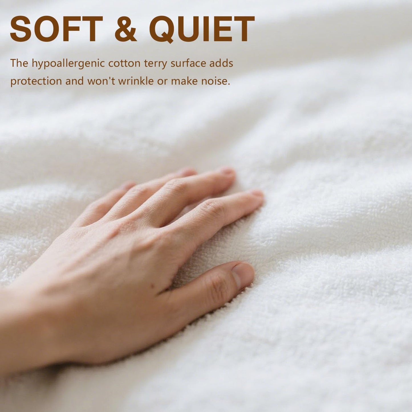 Queen Zippered Mattress Protector,Absorbent Six-Sided Mattress Cover Queen Size Bed, 12-15 Inch Noiseless Washable Mattress Encasement, Sleep Defense System, Hypoallergenic & Soft