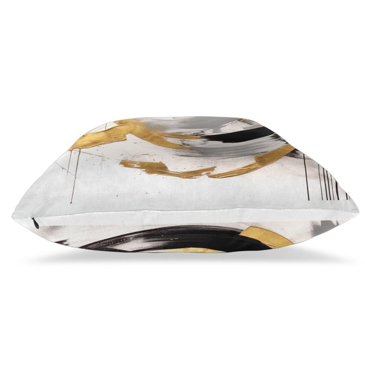 Droerfes Abstract Black Gold Throw Pillow Covers Set of 2 Couch Pillow Case Decoration Cushion Covers for Sofa Home Living Room Bedroom Outdoor 18X18 Inch