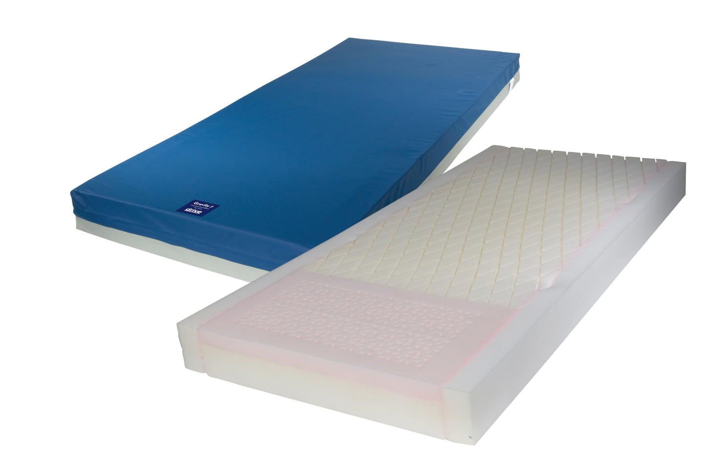 Drive Medical 15770 Gravity 7 Pressure Redistribution Mattress, Blue, 6.6 Foot (Pack of 1)