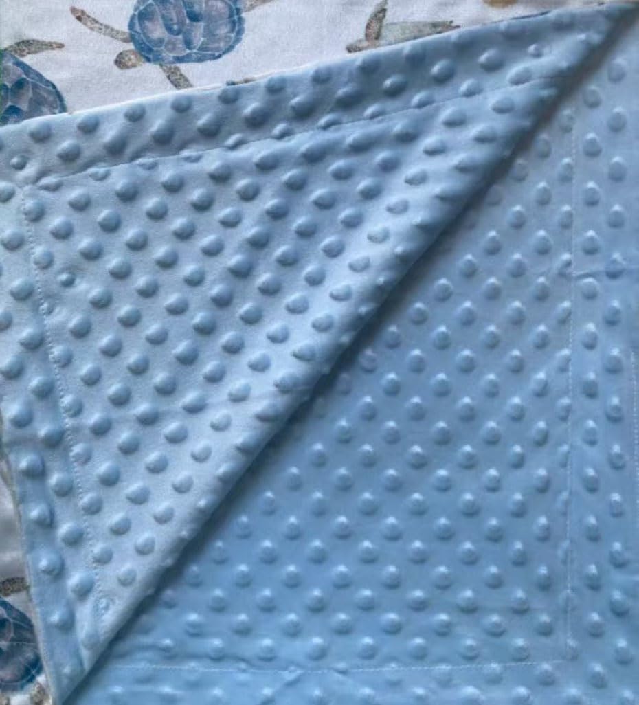 Baby Blanket for Boys Girls Super Soft Double Layer Minky with Dotted Backing Cute Cow Crib Receiving Blanket Bed Throws for Newborns Nursery Stroller Toddler 30 x 40 Inch (Turtle)