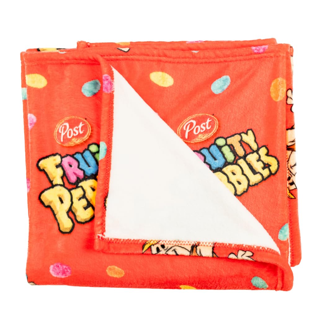 Fruity Pebbles The Flintstones Throw Blanket, Super Soft Cozy Plush Bedding, 46 x 60 Inches, (Officially Licensed Product) by Franco